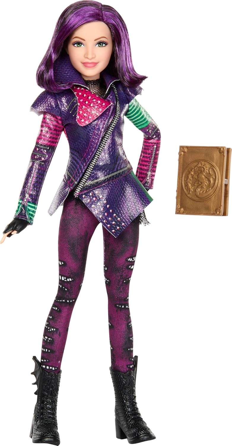 Detalle de Mattel Descendants Mal Isle of the Lost Tenth Anniversary Fashion Doll (11 in) – Removable Outfit & Spell Book