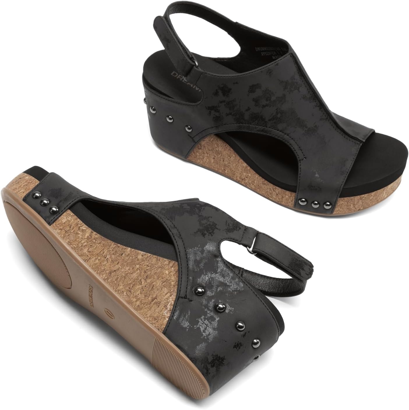 Thumbnail 5 de DREAM PAIRS Women's Platform Wedge Sandals: Comfortable Peep-Toe Cork Sandals for All-Day Summer Wear
