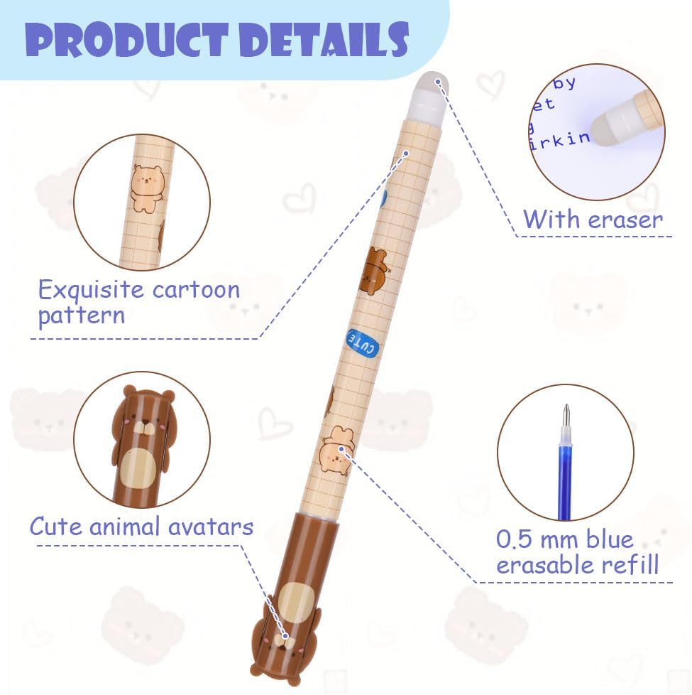 Thumbnail 3 de OFFCUP Astuccio telescopico in silicone Panda per portapenne 2 in 1 con 4 penne cancellabili