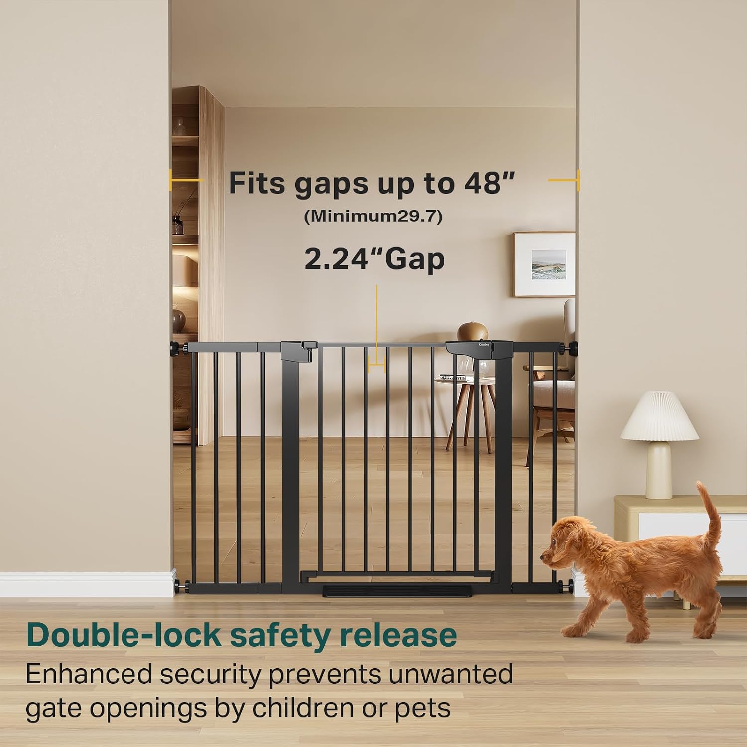 Detalle 2 de Cumbor Baby Gate 30.5" tall 🚪