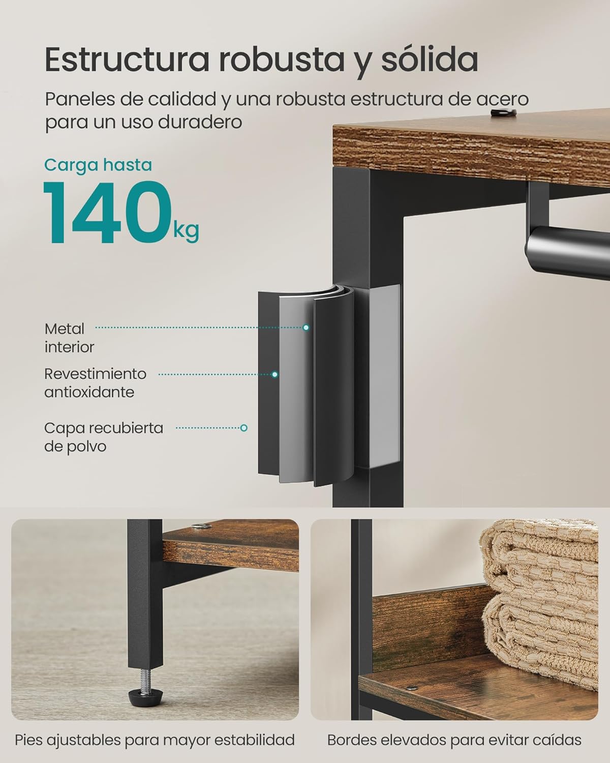 Detalle 2 de SONGMICS Guardaroba RGR024B01 98x40x181 cm