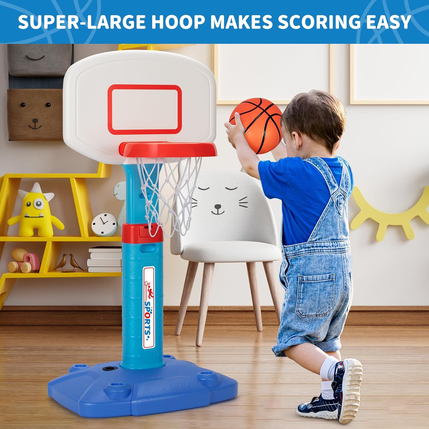 Thumbnail 3 de Toddler Adjustable Basketball Hoop 29.5–41.3 in