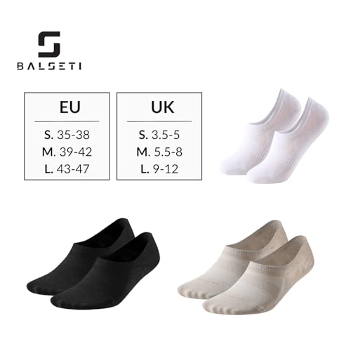 Detalle de Balseti Calcetines Invisibles para Hombre y Mujer (Pinkies Unisex) – Pack 6 pares