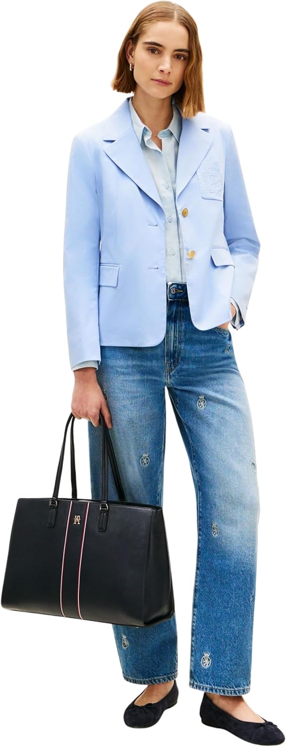 Thumbnail 2 de Tommy Hilfiger Damen Th Daily Tote Corp Tragetasche AW0AW18643 in Space Blue