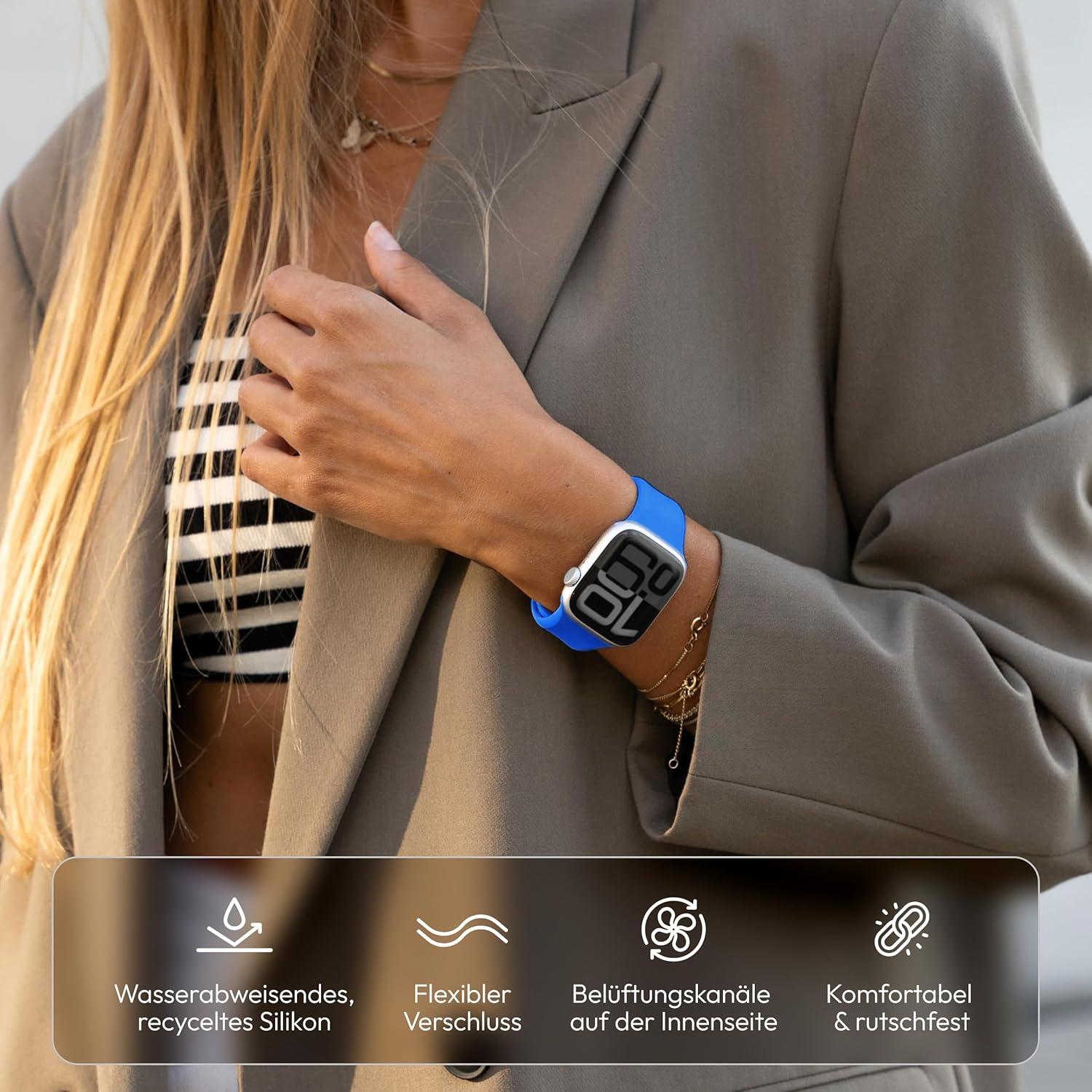 Thumbnail 1 de VONMÄHLEN Classic Band 2 – verstellbares, atmungsaktives Armband aus recyceltem Silikon für Apple Watch