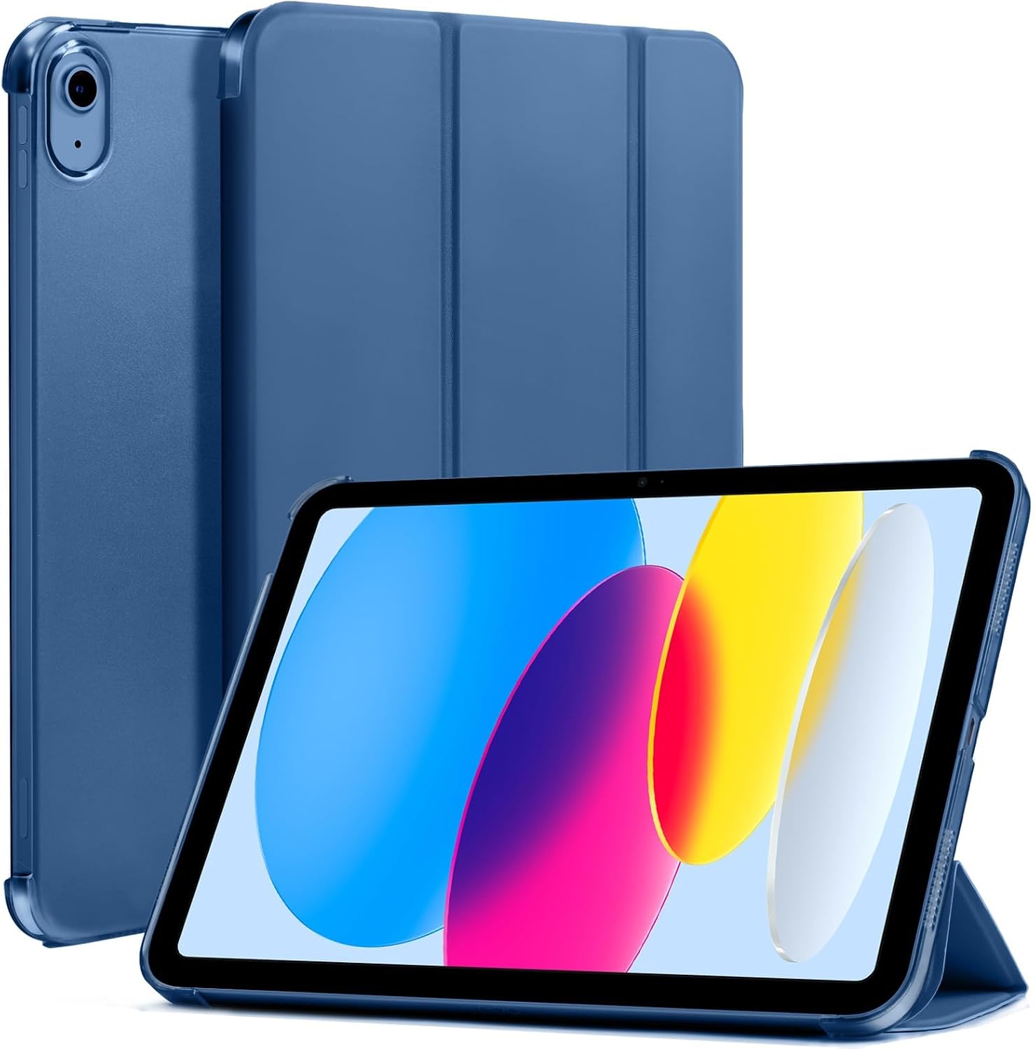 Detalle de CoBak Case for iPad A16 11th Gen 2025 / iPad 10th Gen 2022 – Blue, Trifold Stand, Auto Wake/Sleep