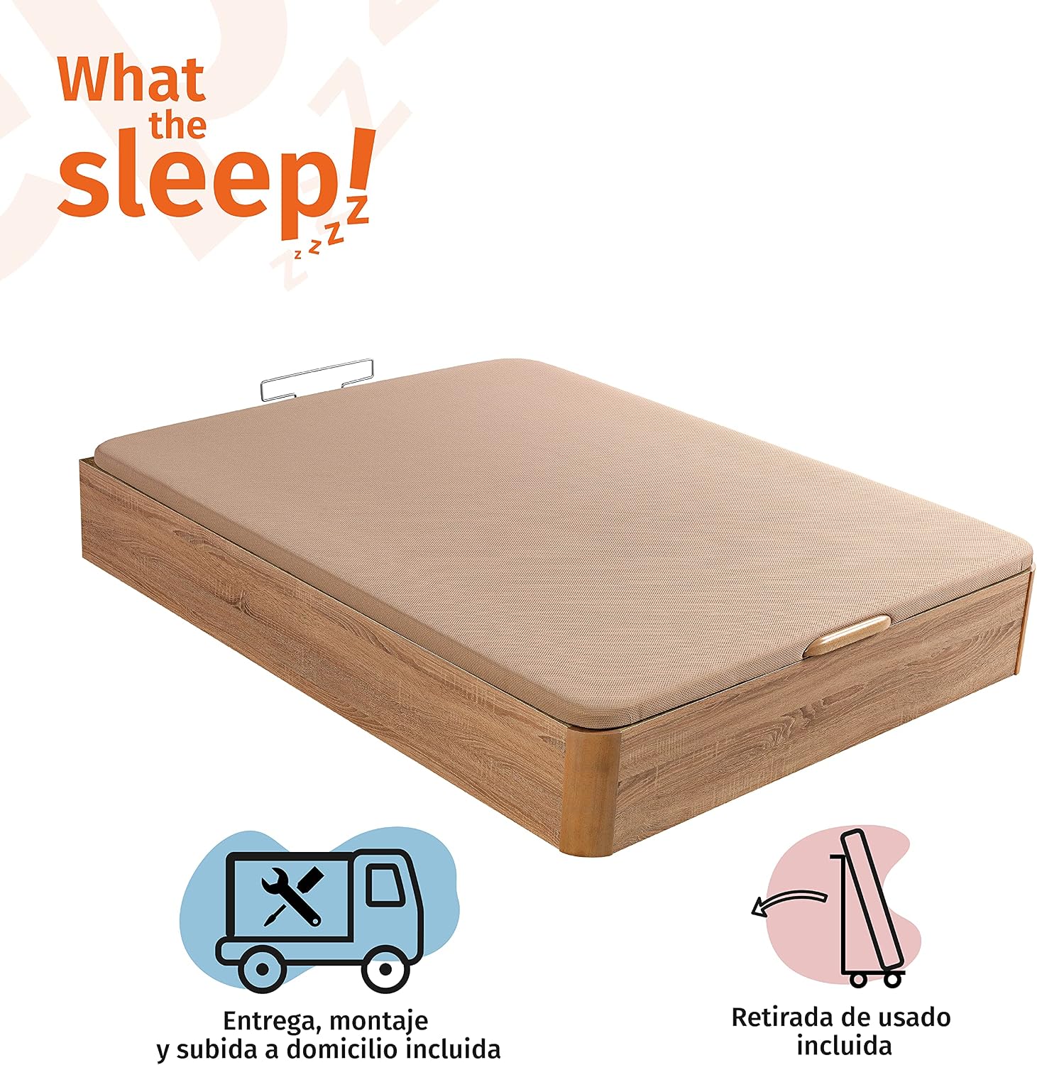 Thumbnail 3 de What The Sleep Canapé Abatible 135x190 - Gran Capacidad