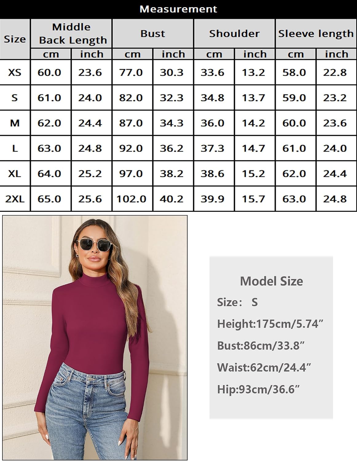 Detalle 2 de Aottori Haut Thermique Femme col Roulé – T‑Shirt à manches longues, sous-vêtements Thermoflux