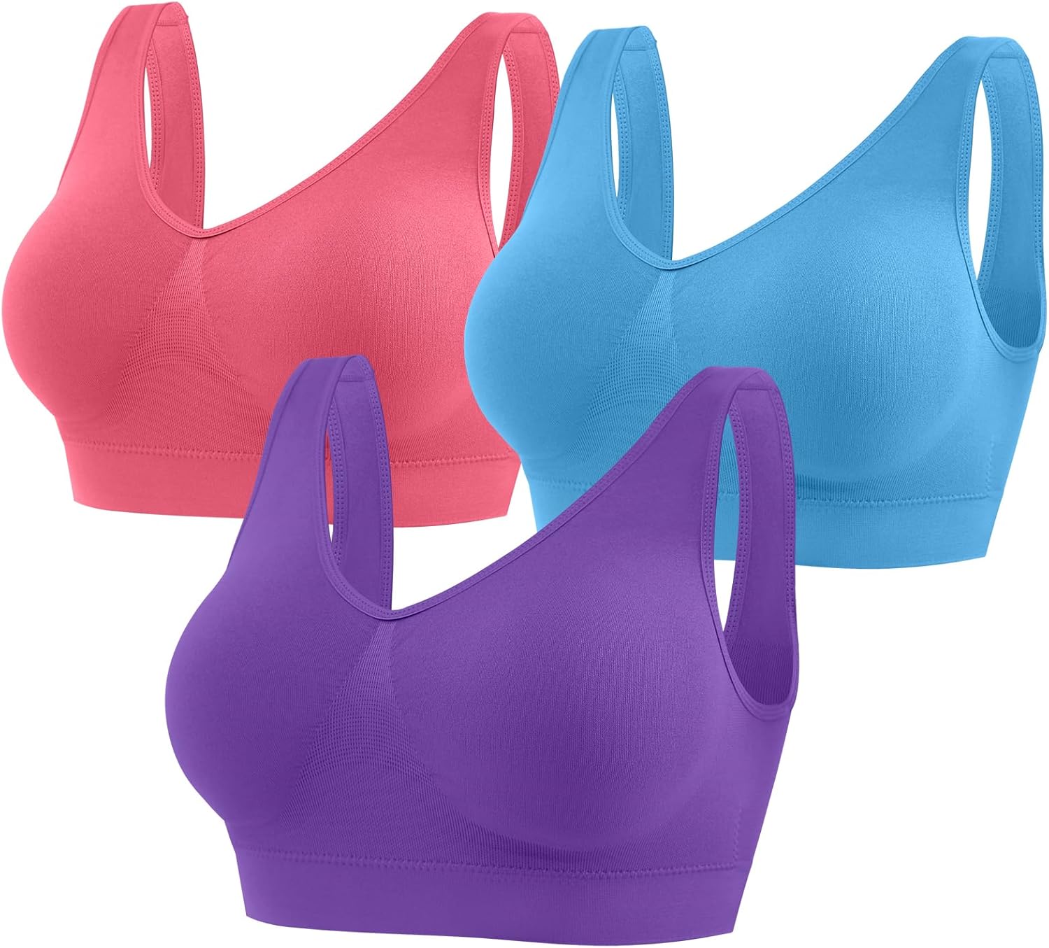 Detalle de YUTYTH Comfort Bra for Women: Wirefree Crop Top with Removable Pads
