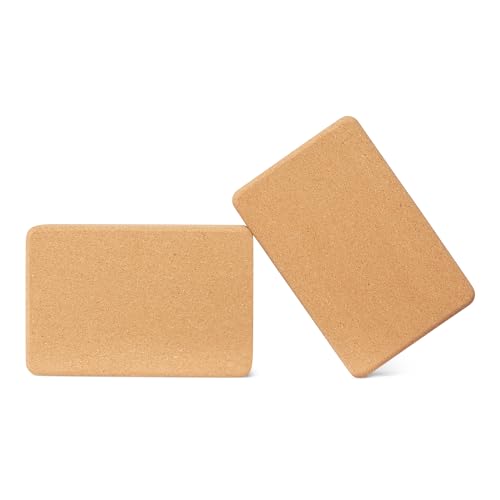 Detalle de Amazon Basics Bloque de Corcho Natural para Yoga, 23 x 15 x 8 cm (paquete de 2)
