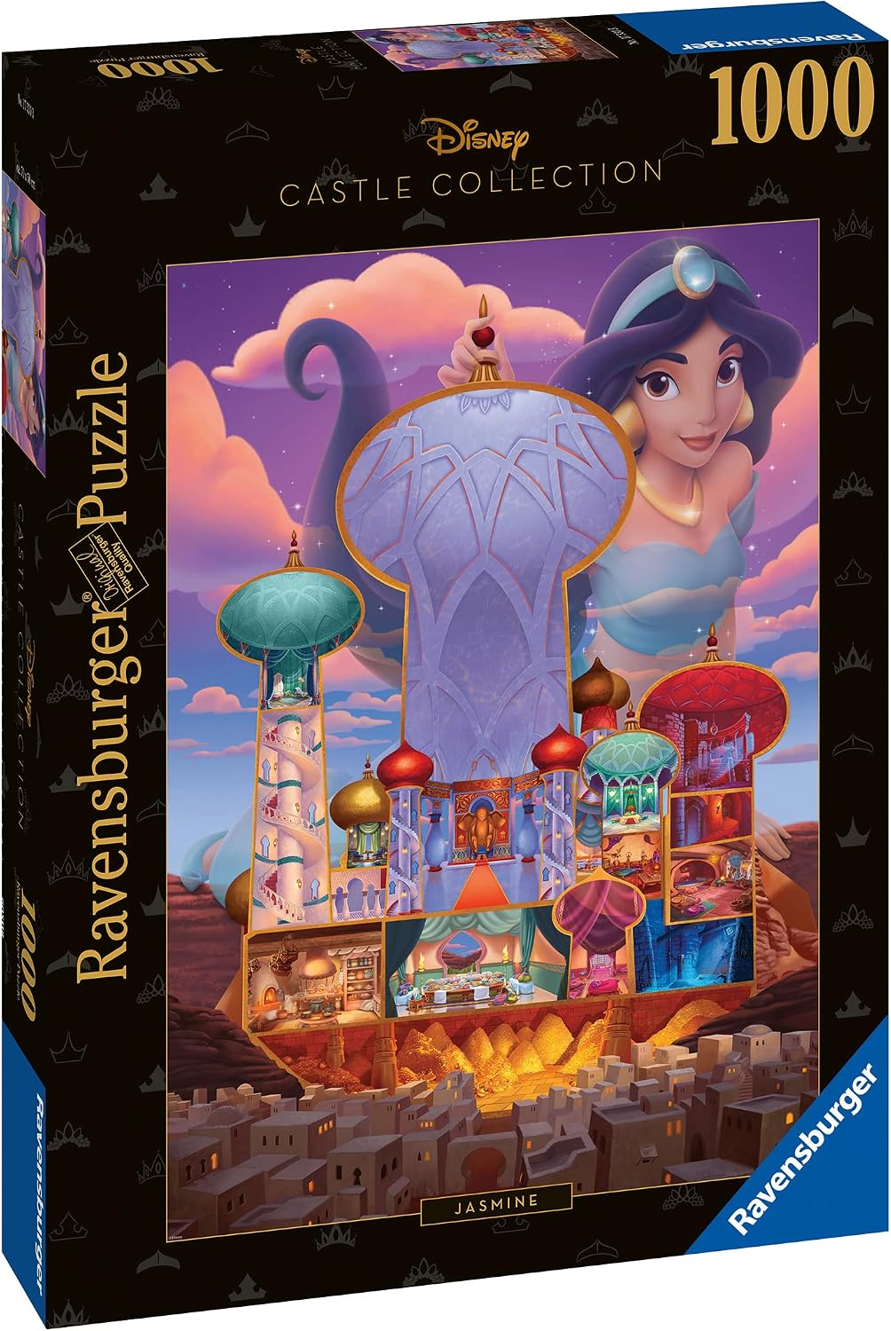 Detalle de Ravensburger Disney Aladdin Castles Jamine 1000 Piece Jigsaw Puzzle (Soft-Click)