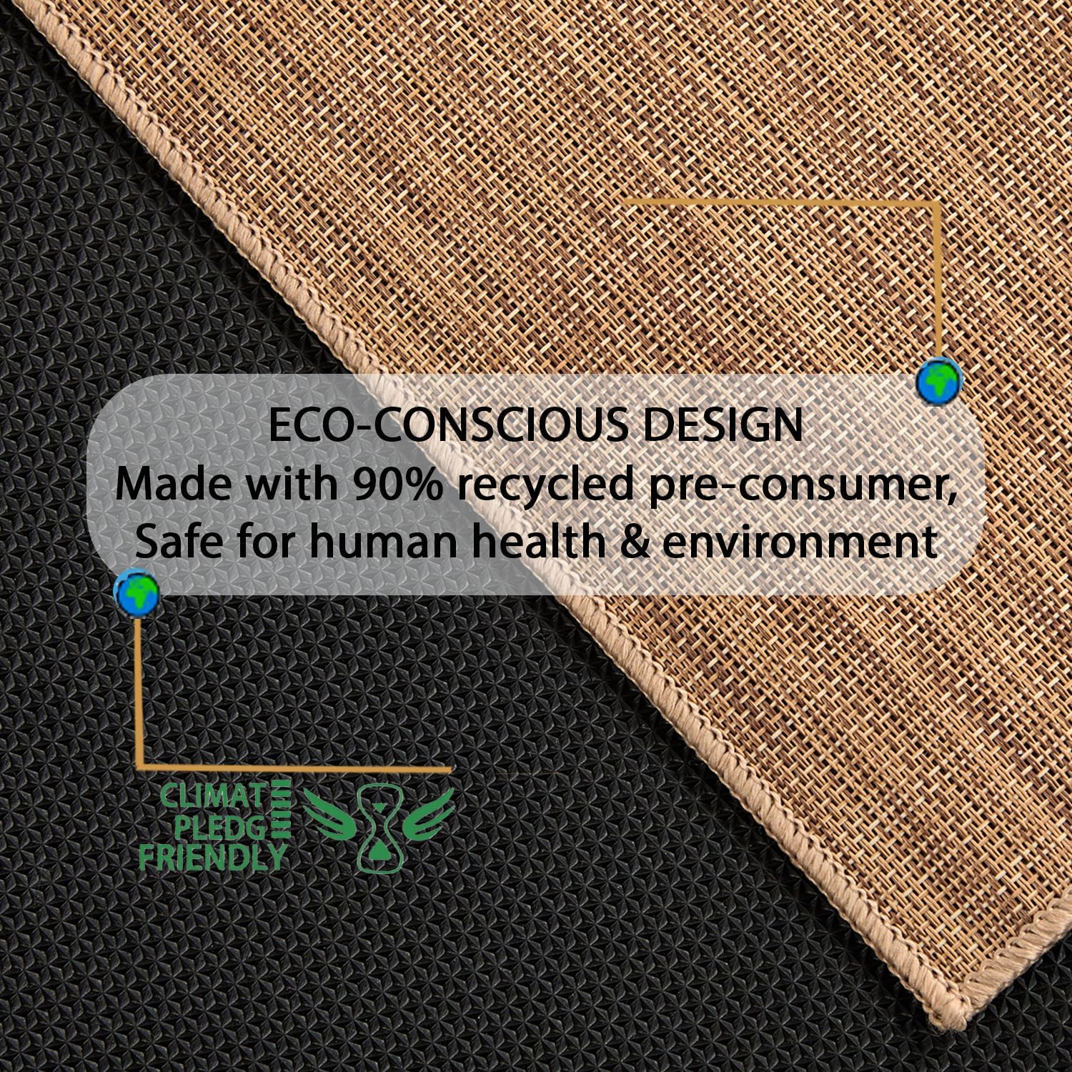 Thumbnail 4 de RccugmatS RccugmatS PVC Chair Mat, 60 x 47-Inch, Desert Linen
