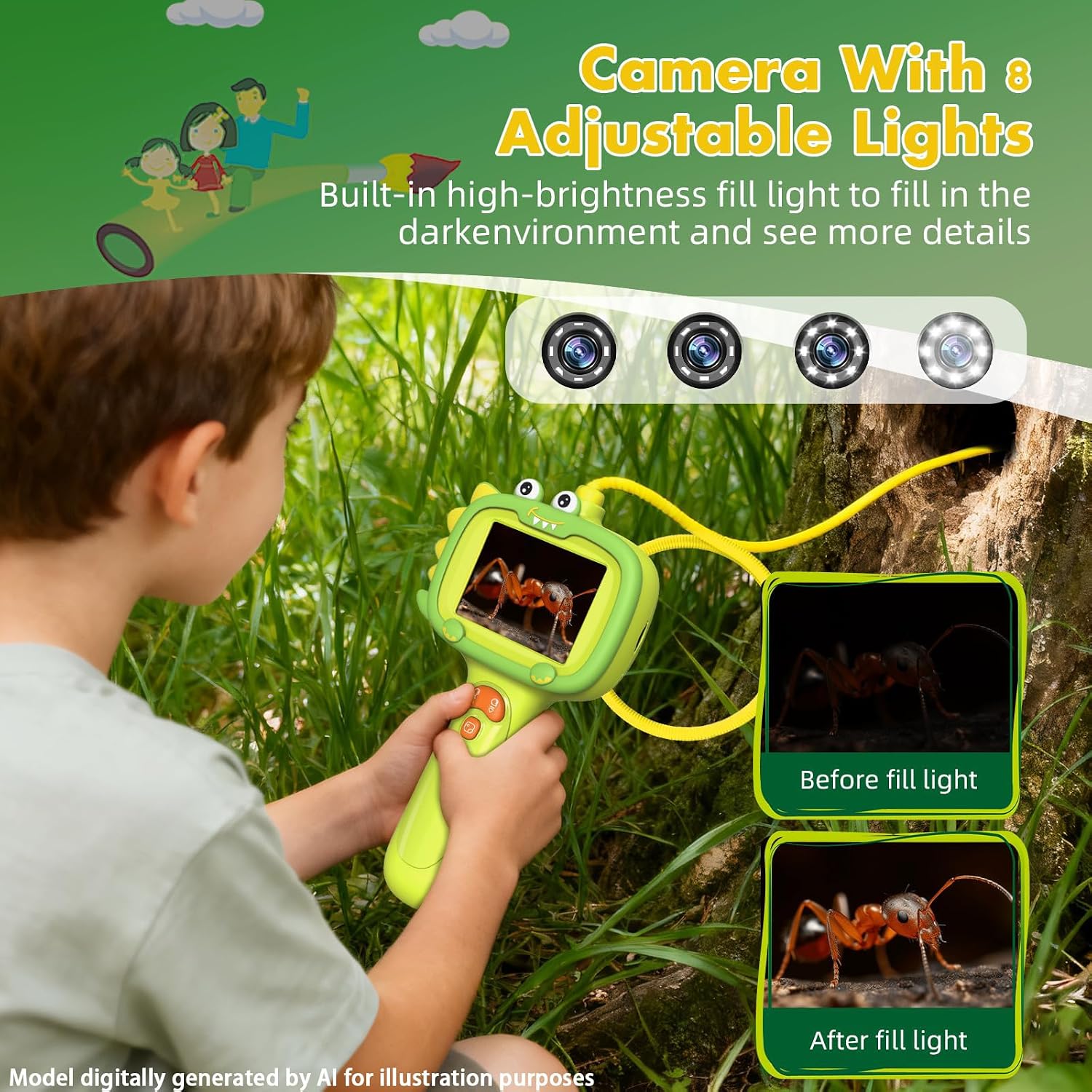 Detalle 2 de Kids Borescope Camera with 2.4-Inch Screen
