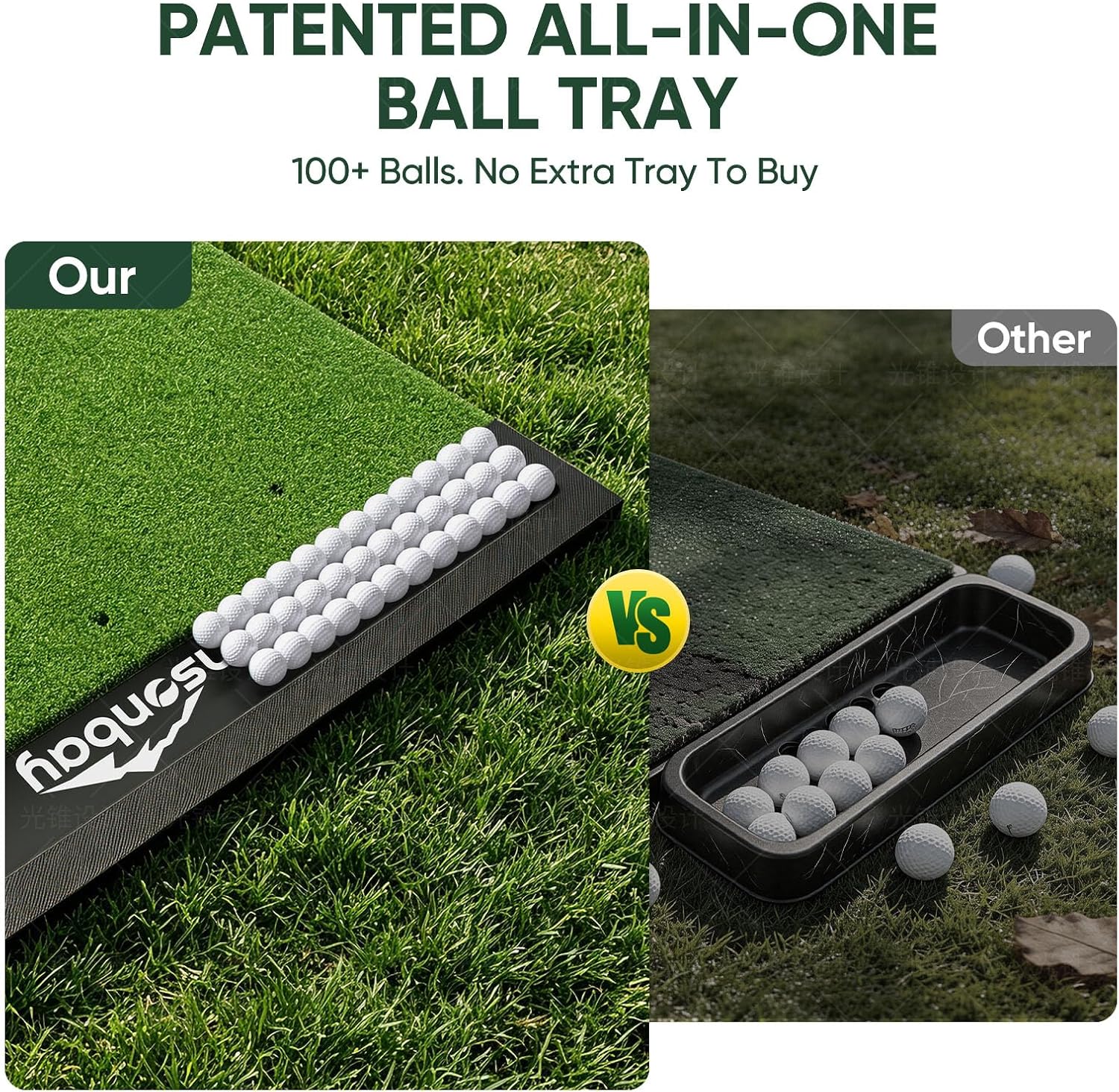 Detalle de Ponsonbay Golf Hitting Mat with 100-Ball Tray