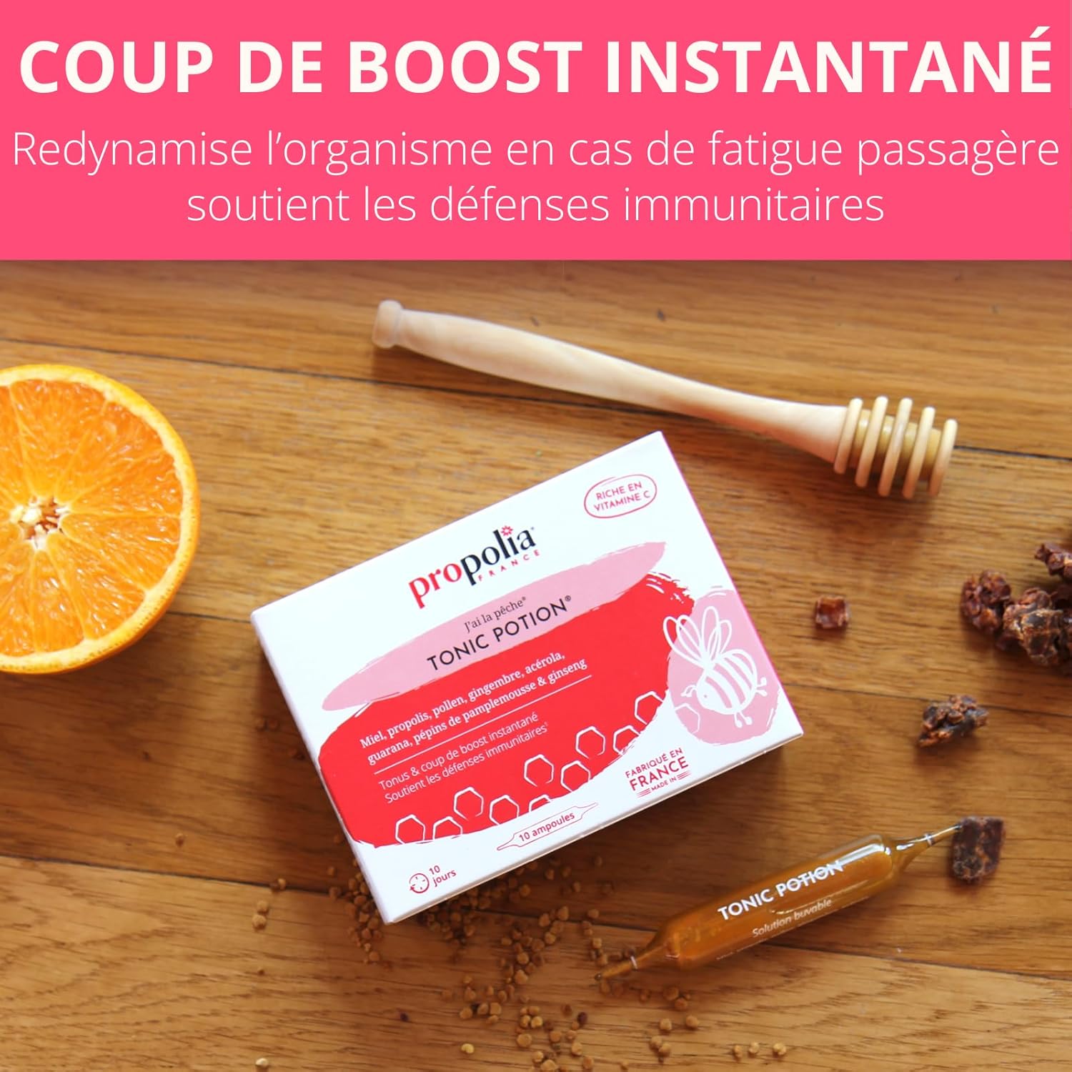 Thumbnail 1 de PROPOLIA Tonic Potion – Complément alimentaire Tonus & Immunité en ampoules (10 ampoules)