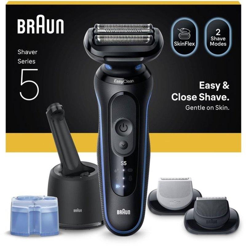 Detalle de Braun Series 5 52‑B7650cc: Afeitadora facial inalámbrica para un afeitado cómodo, seco o mojado