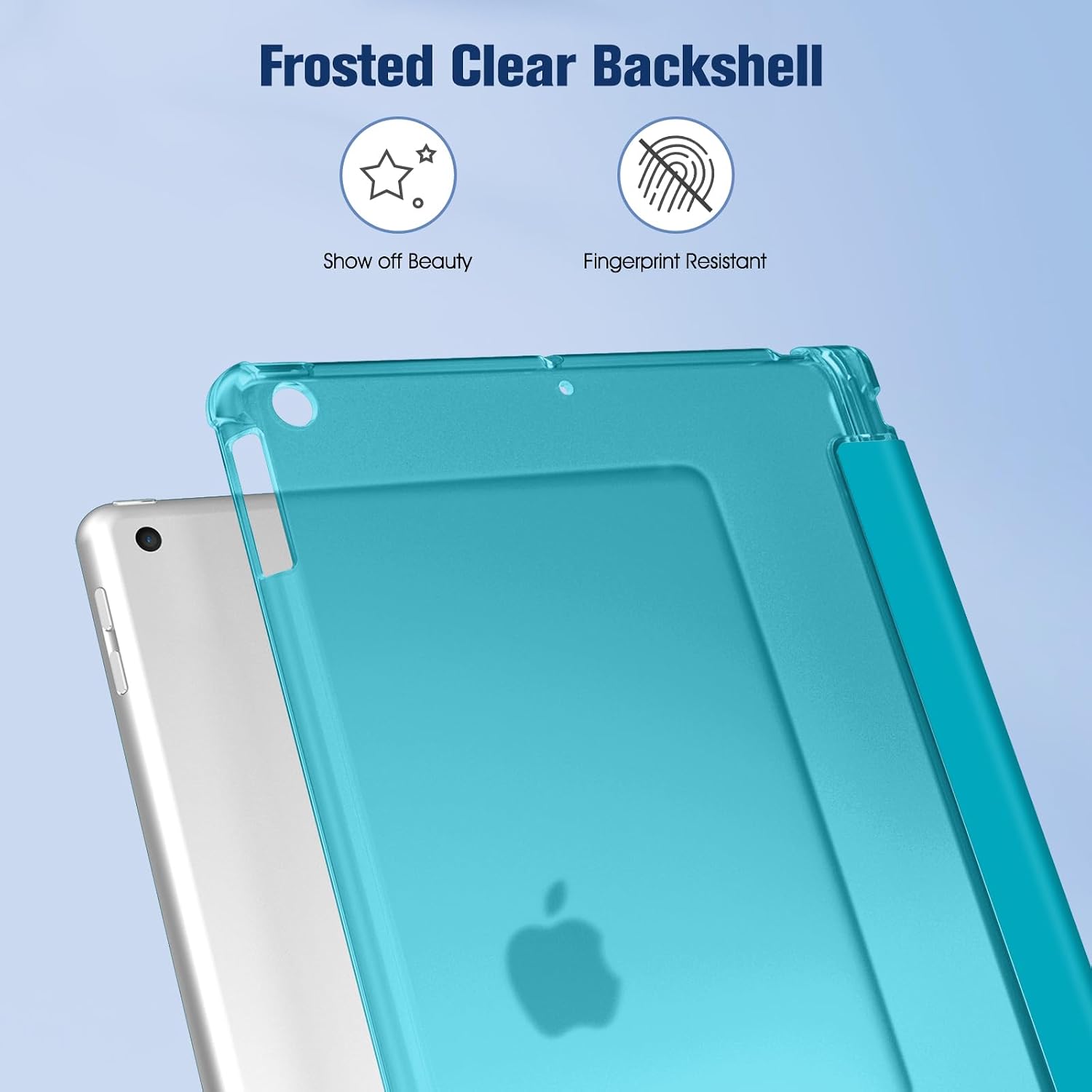 Detalle de Fintie Schutzhülle für iPad 9. Generation / iPad 8. / iPad 7 (10,2 Zoll) mit Stifthalter – Türkis