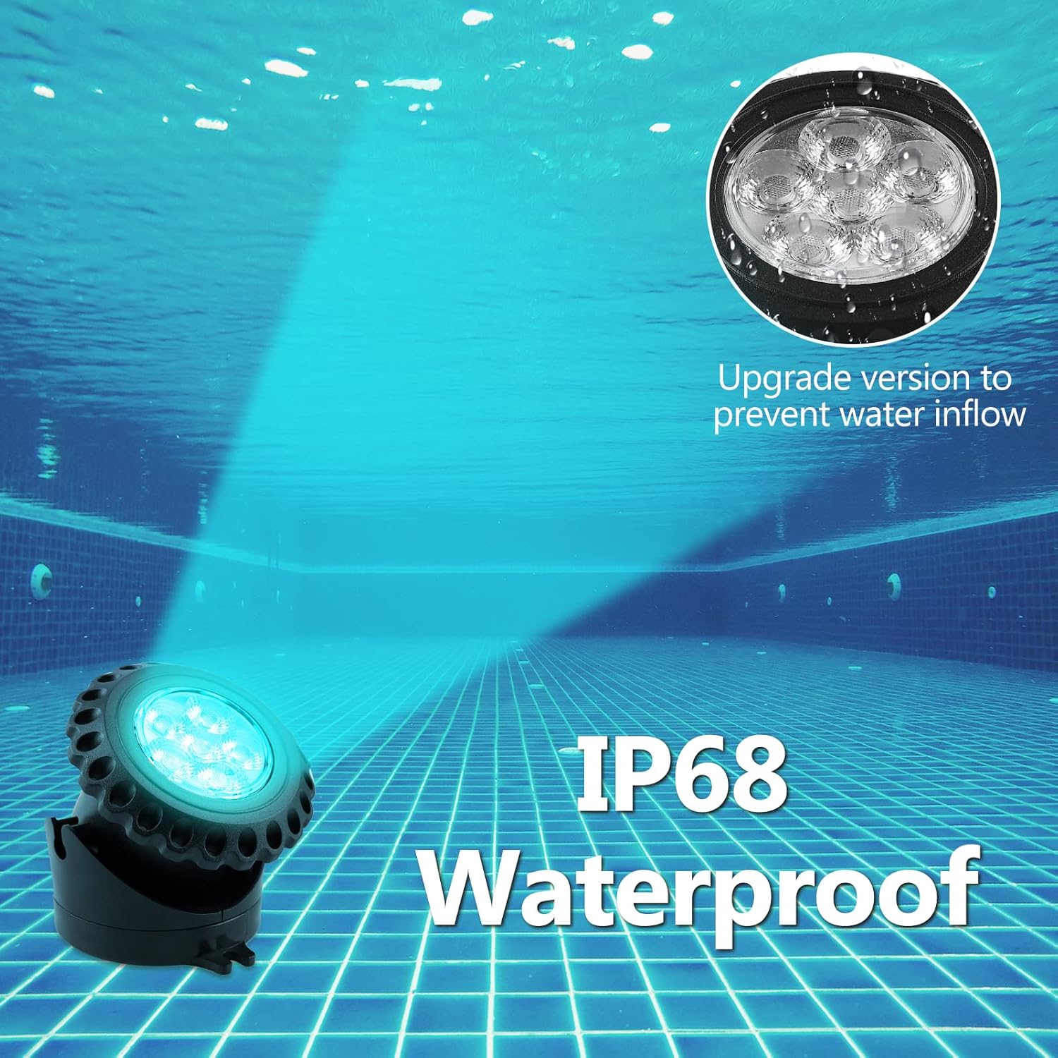 Thumbnail 3 de T-SUN Solar Pond Lights (Set of 3): RGB Submersible Underwater Lights for Ponds, Fountains and Gardens
