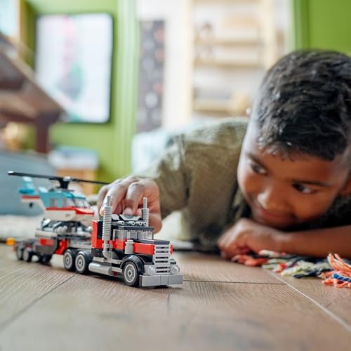 Thumbnail 8 de LEGO Creator 3in1 Flatbed Truck with Helicopter (31146)