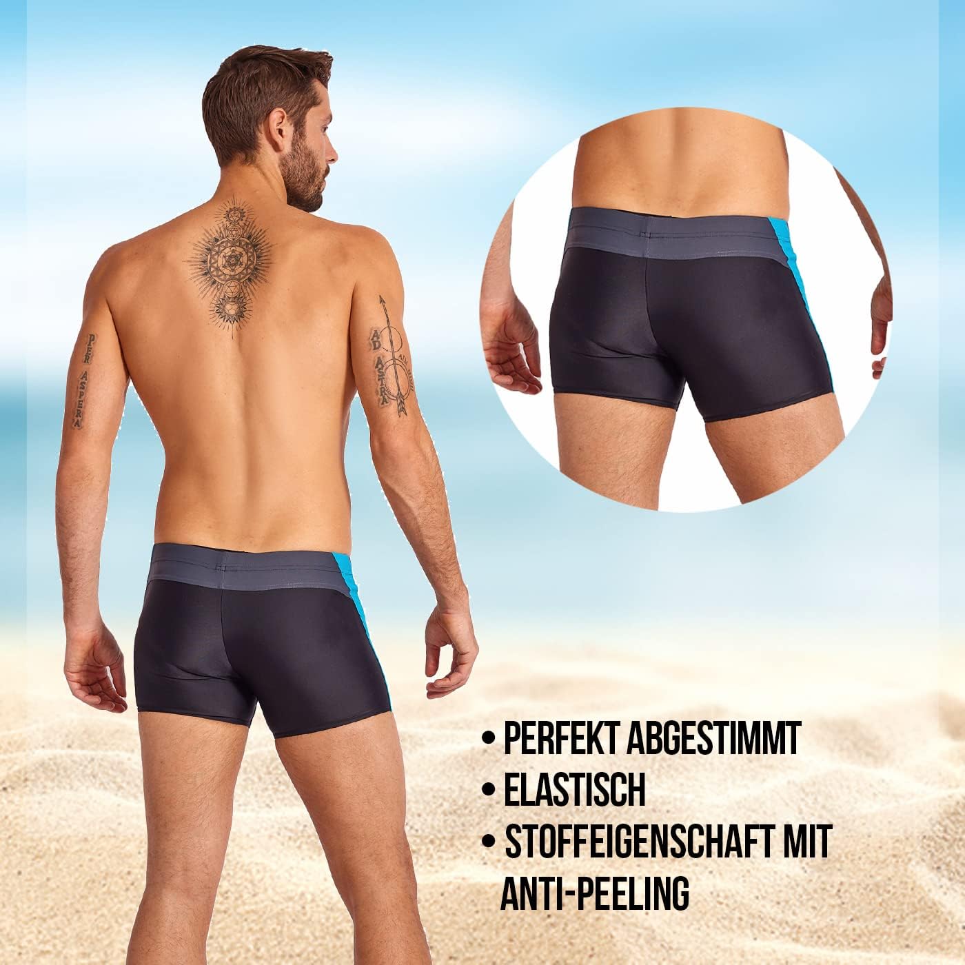 Thumbnail 4 de Zagano Adam Lipski Herren-Badehose 10x Chlor