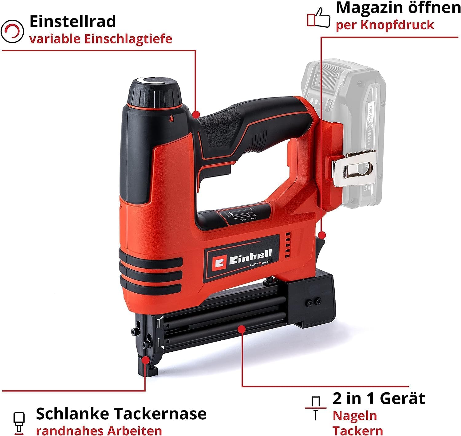 Thumbnail 2 de Einhell TE-CN 18 Li Akku-Nagler 18V