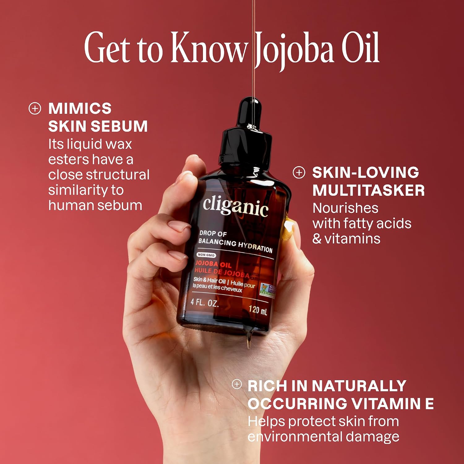 Thumbnail 1 de Cliganic Jojoba Oil, 16oz ⚙