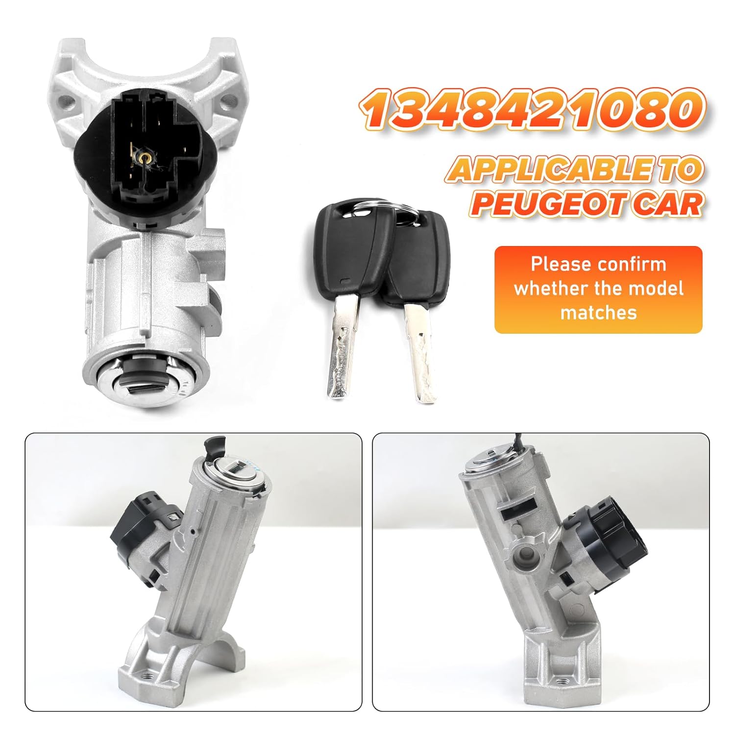 Thumbnail 3 de MaxAwe Ignition Lock Starter Switch Barrel (5 Pins) – 2 Keys for Fiat Ducato, Peugeot Boxer, Citroen Jumper/Relay/Dispatch (2006+)