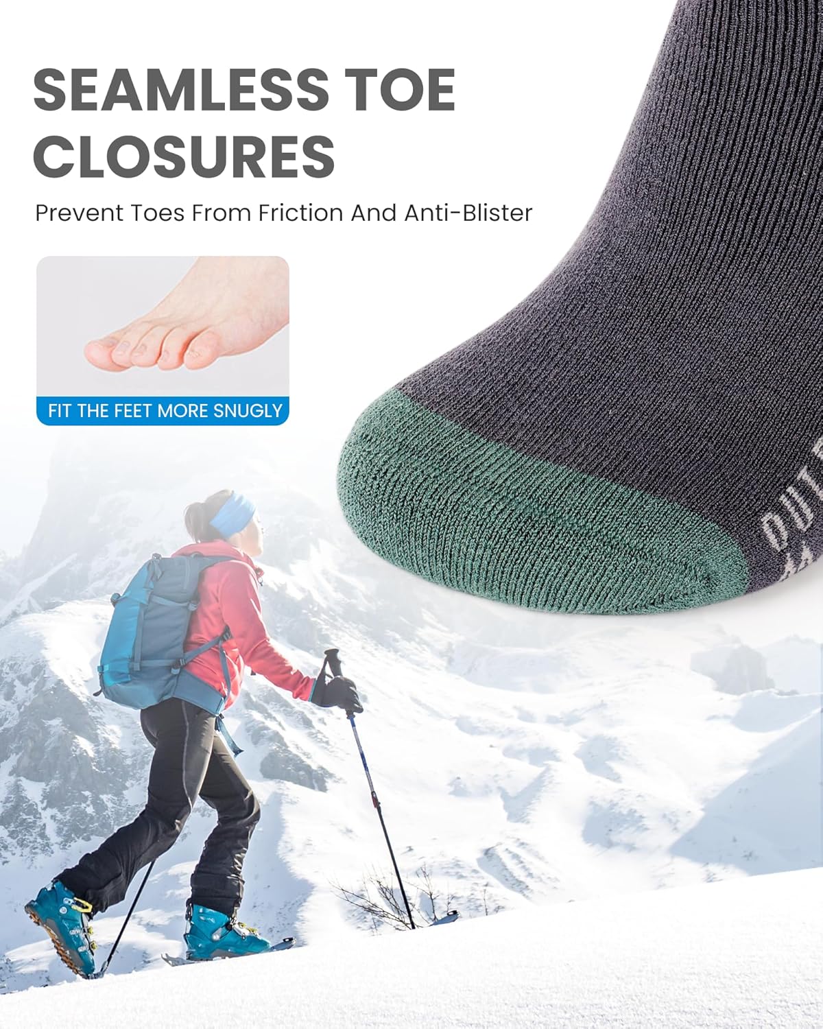 Thumbnail 4 de OutdoorMaster Calcetines de Esquí Merino 2 pares