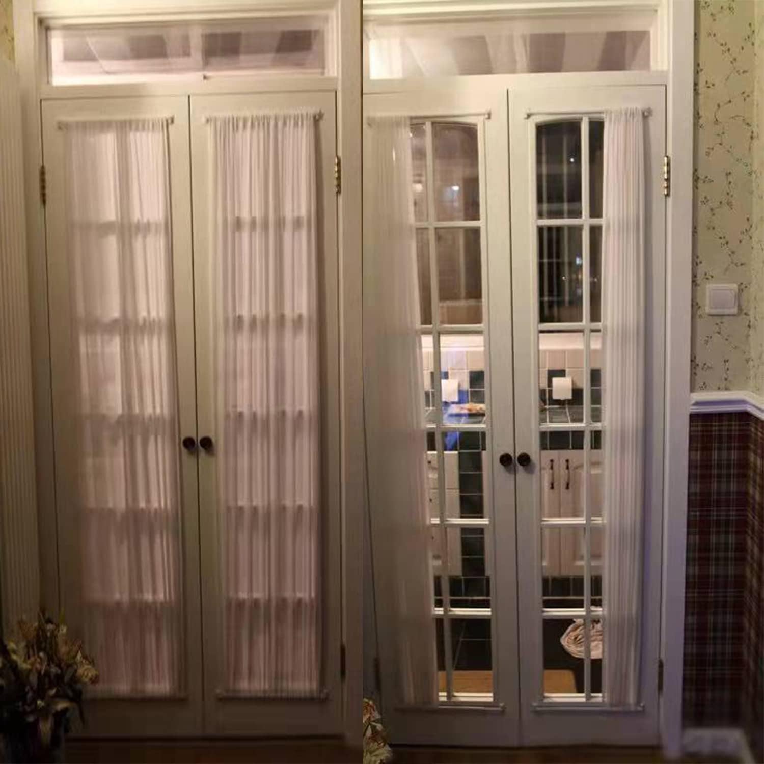 Thumbnail 3 de Honeyes bastoni per tende telescopici in plastica regolabili con attacchi adesivi (bianco, 6 pezzi)