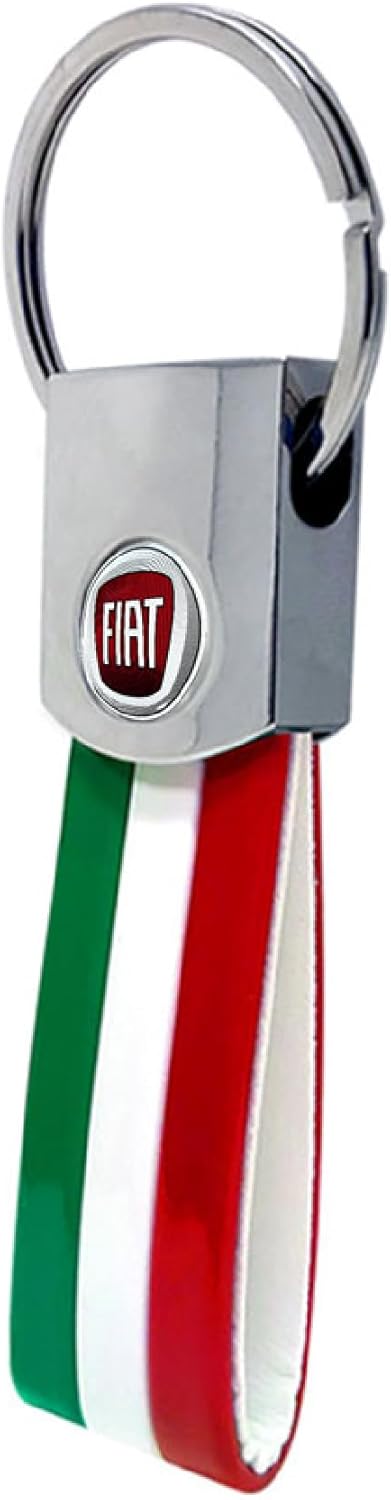 Detalle de Quattroerre Schlüsselanhänger Italien mit original Fiat Logos – 12 mm