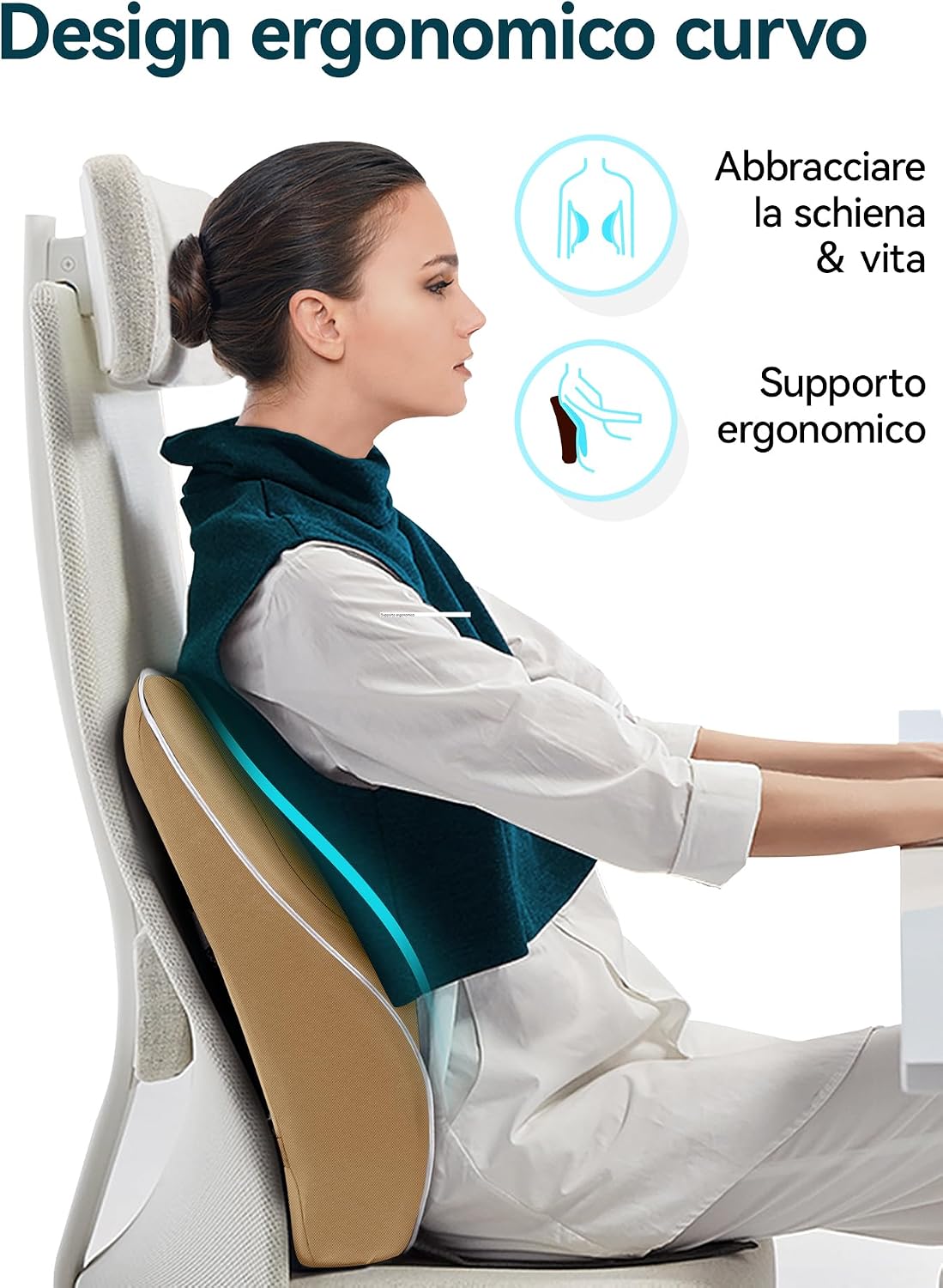 Thumbnail 2 de Travel Ease Cuscino Lombare Ergonomico 43x40x11 cm
