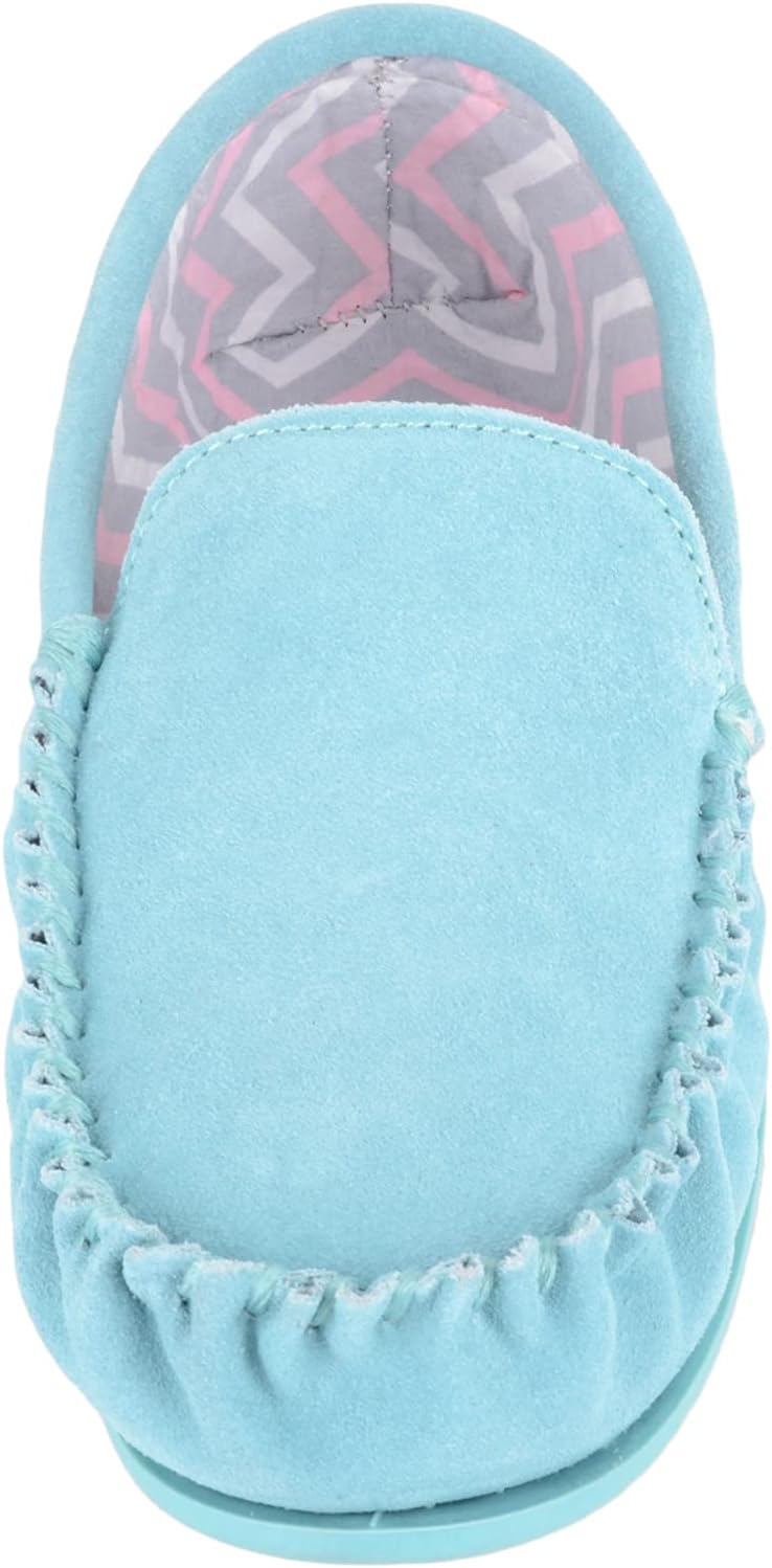 Detalle 2 de Womens Suede Moccasin Slippers with Hard Sole