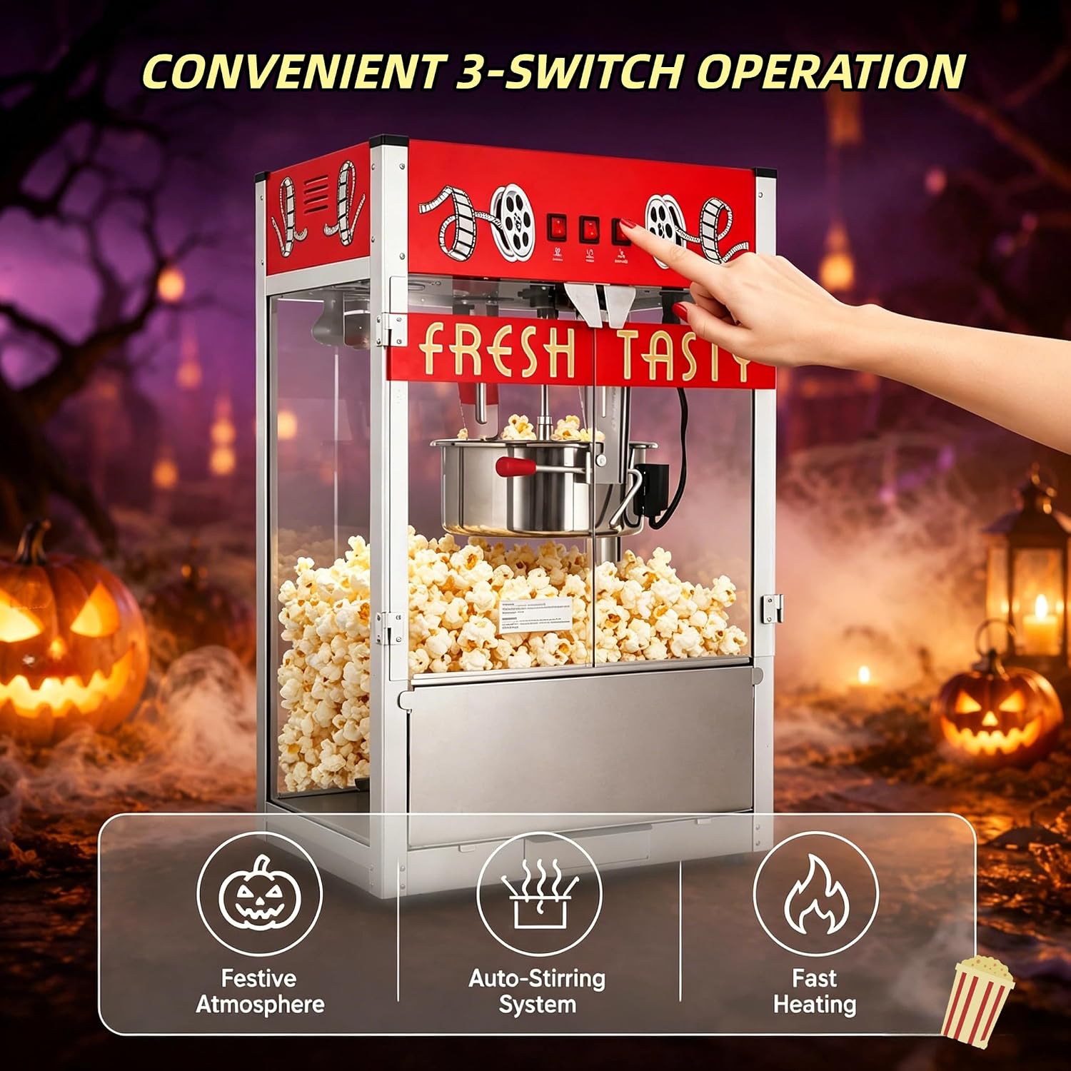 Detalle 1 de Countertop Popcorn Machine, 40 oz