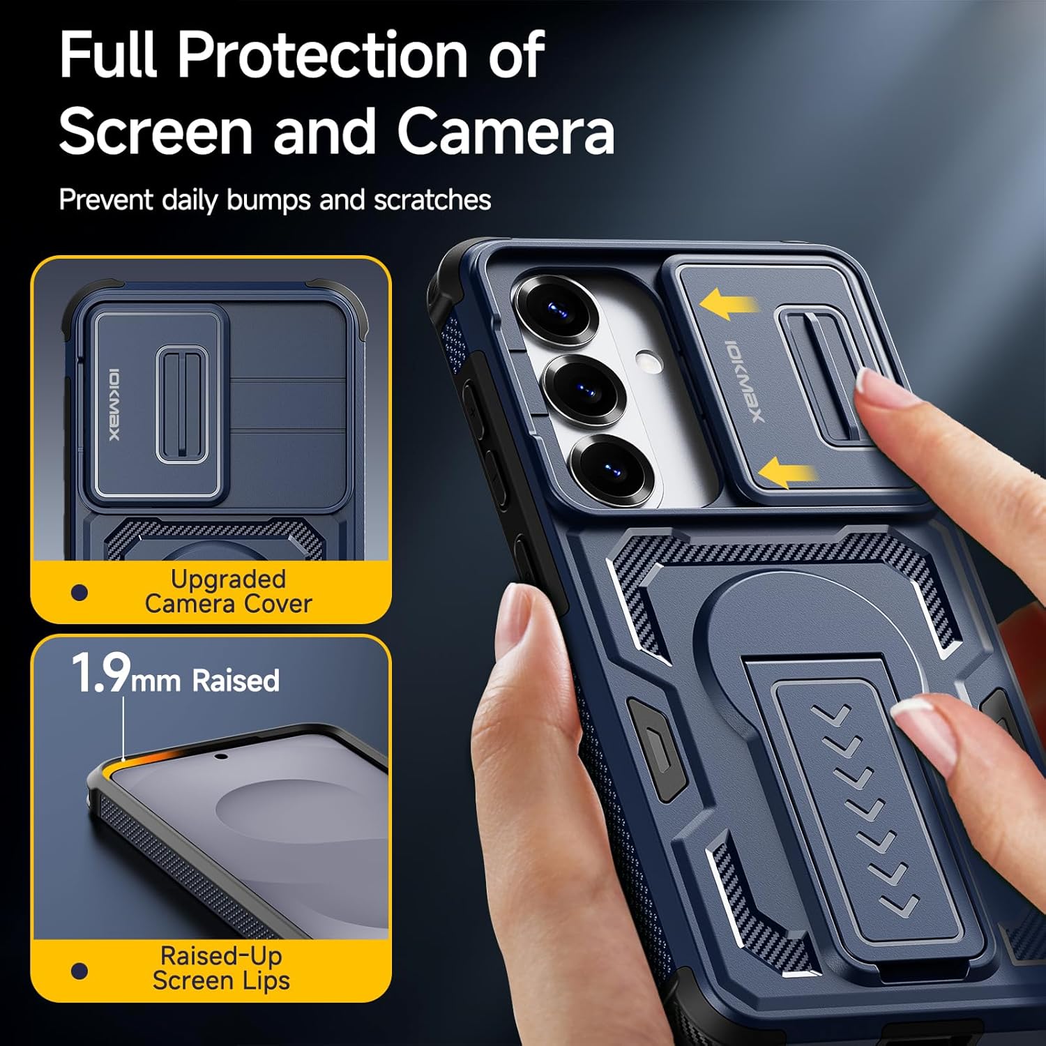 Thumbnail 2 de Iokmax Case for Samsung Galaxy S26 with Dual Layer Protection, Screen Protectors and Slide Camera Cover
