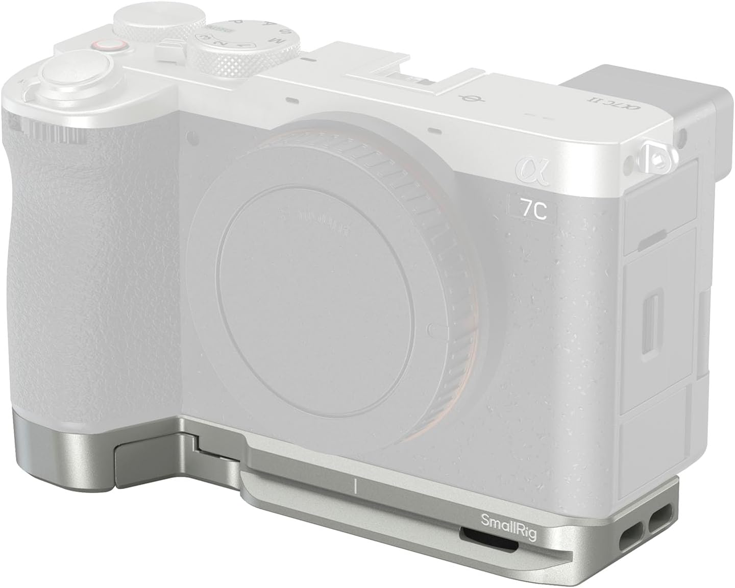 Detalle de SmallRig A7C II/A7CR Grundplatte 5482 mit Arca-Schnellwechsel und AirTag-Slot (nur für Sony Alpha 7C II / 7CR)