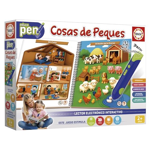 Detalle de Educa EducaPen Cosas de Peques 20321, juego interactivo con lápiz óptico y cuaderno