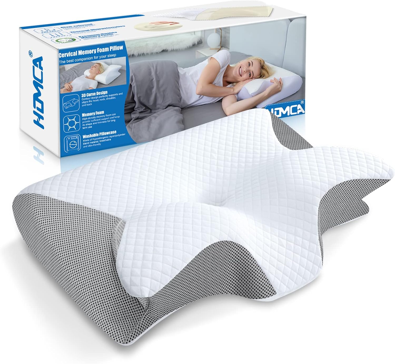 Detalle de HOMCA Almohada Cervical 2 en 1