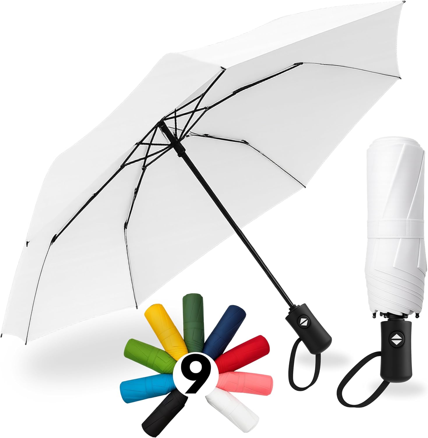 Detalle 2 de Drytogo Ombrello pieghevole impermeabile resistente al vento ☂