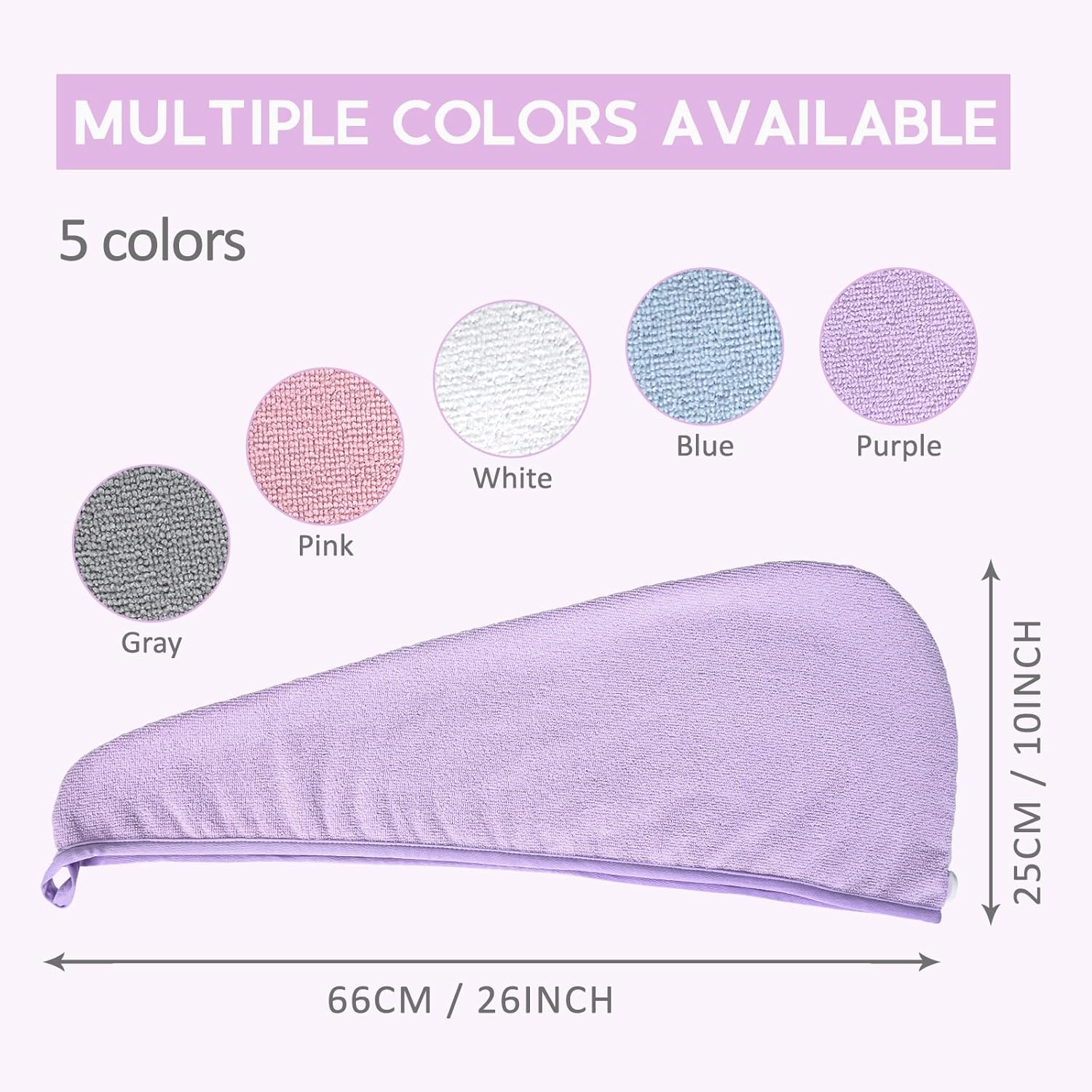 Thumbnail 1 de Microfiber Hair Towel 10x26 🧖♀