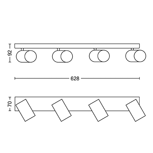Thumbnail 5 de Philips Kosipo: Barra de iluminación con 4 Focos GU10