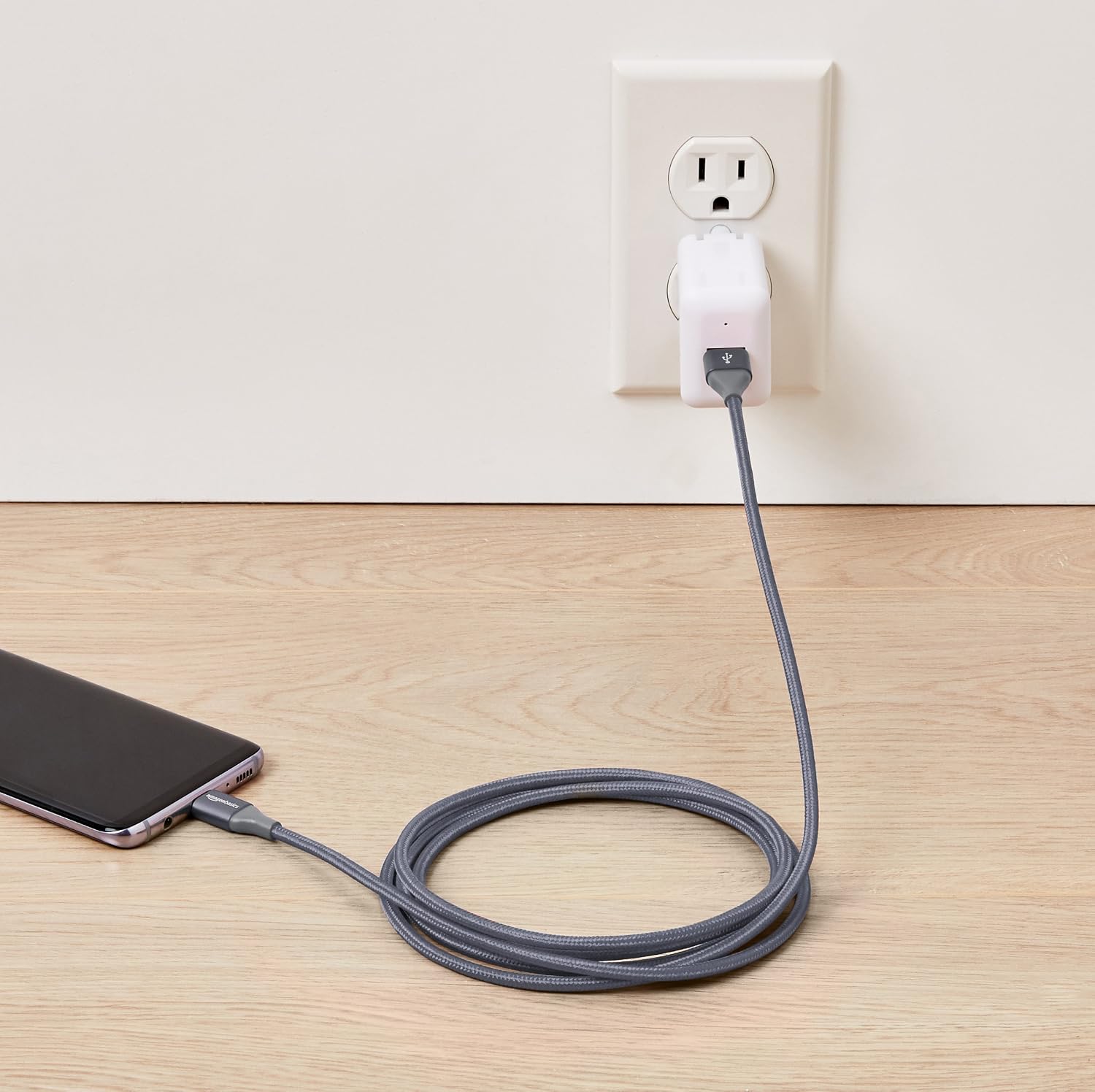 Thumbnail 6 de Amazonベーシック UTC-C-A-2.0-6FT-GRY USB-A to USB-Cケーブル 1.8m、ナイロン編み・USB 2.0