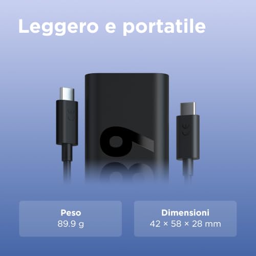 Thumbnail 2 de Lenovo 68W USB-C GaN Wall Charger con cavo 1,5 m: potenza compatta per tablet, PC e dispositivi USB-C PD