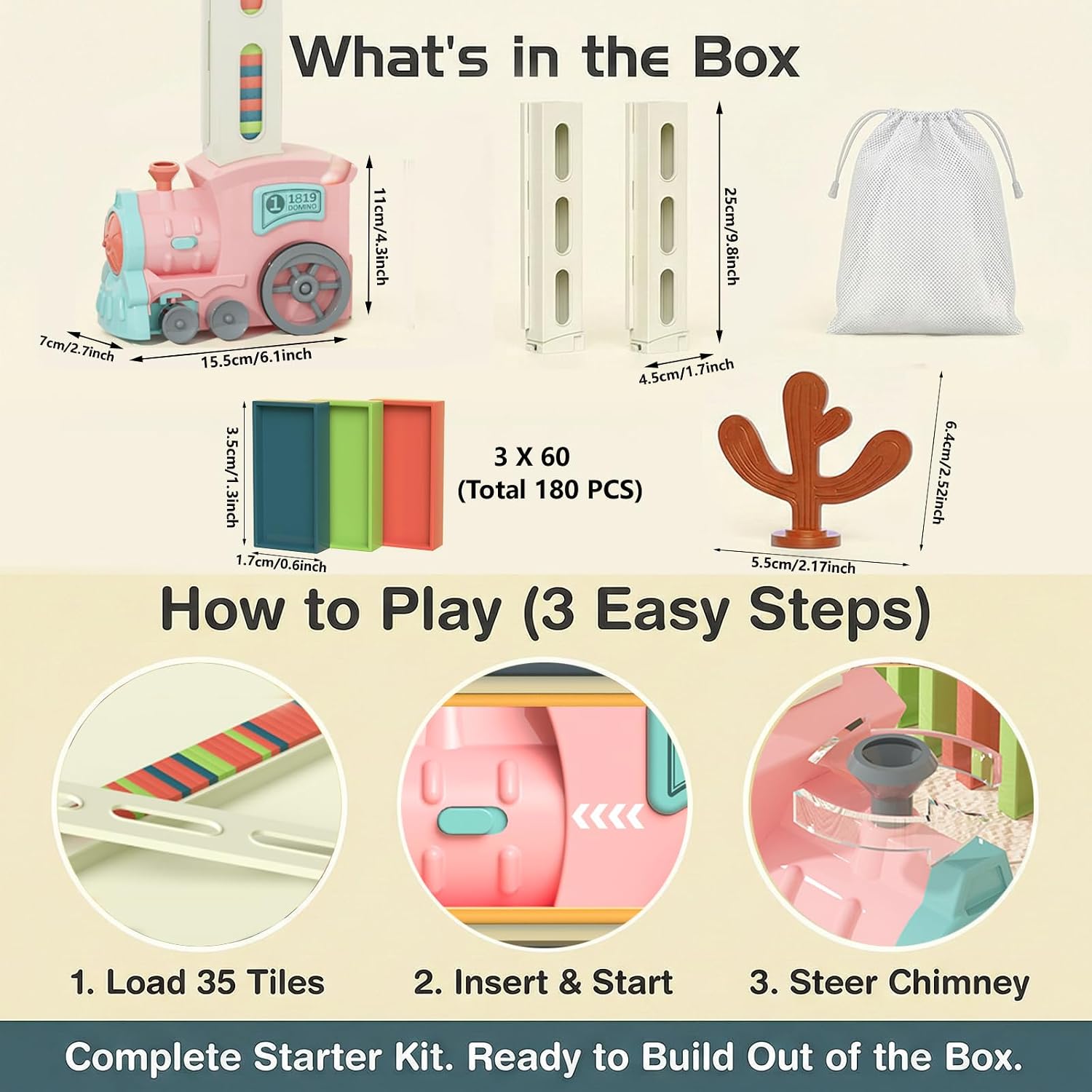 Thumbnail 6 de Domino Train Toy for Kids 3+