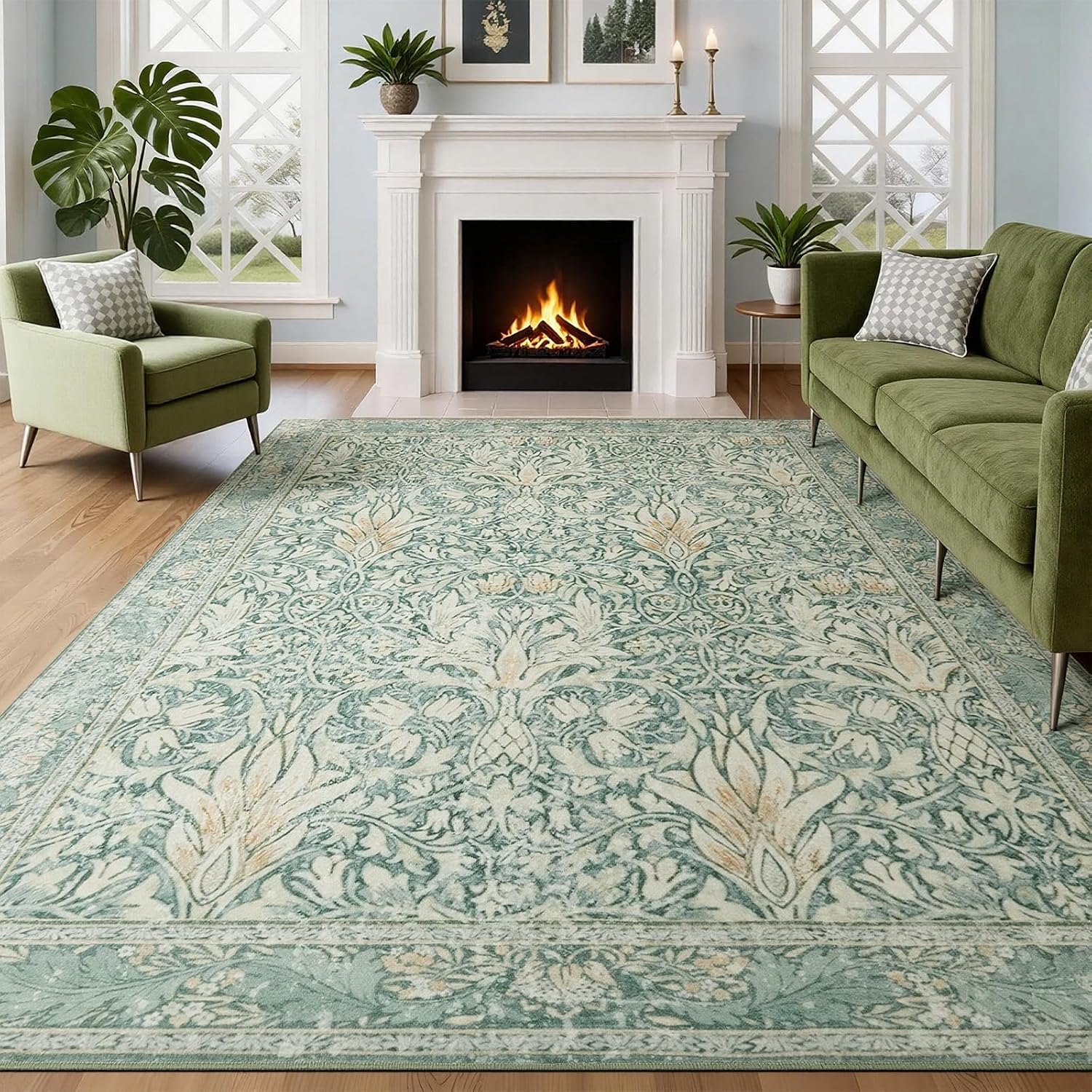 Detalle 2 de Vintage Floral area rug 5x7
