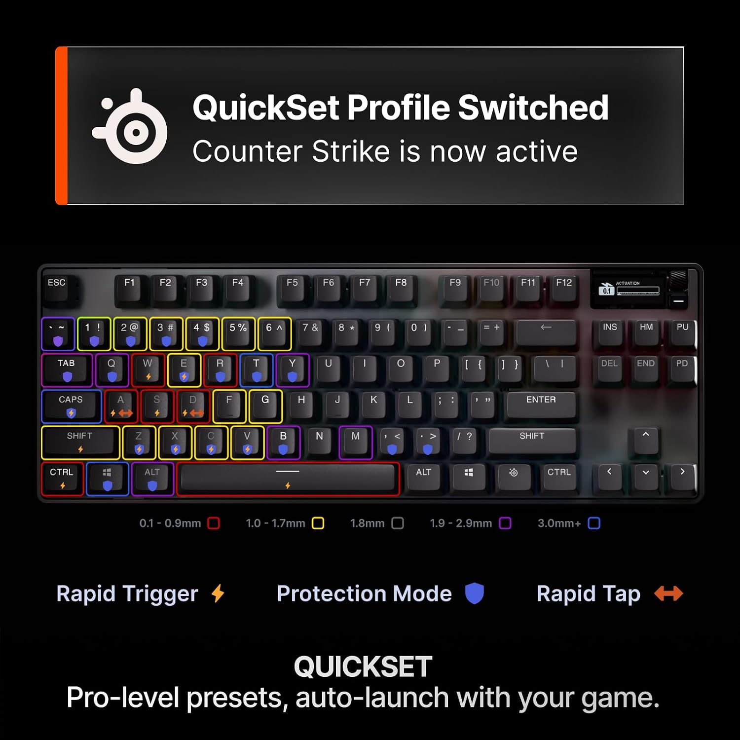 Detalle de SteelSeries Apex Pro TKL Gen 3 Keyboard with OmniPoint 3.0 Analog Magnetic Switches