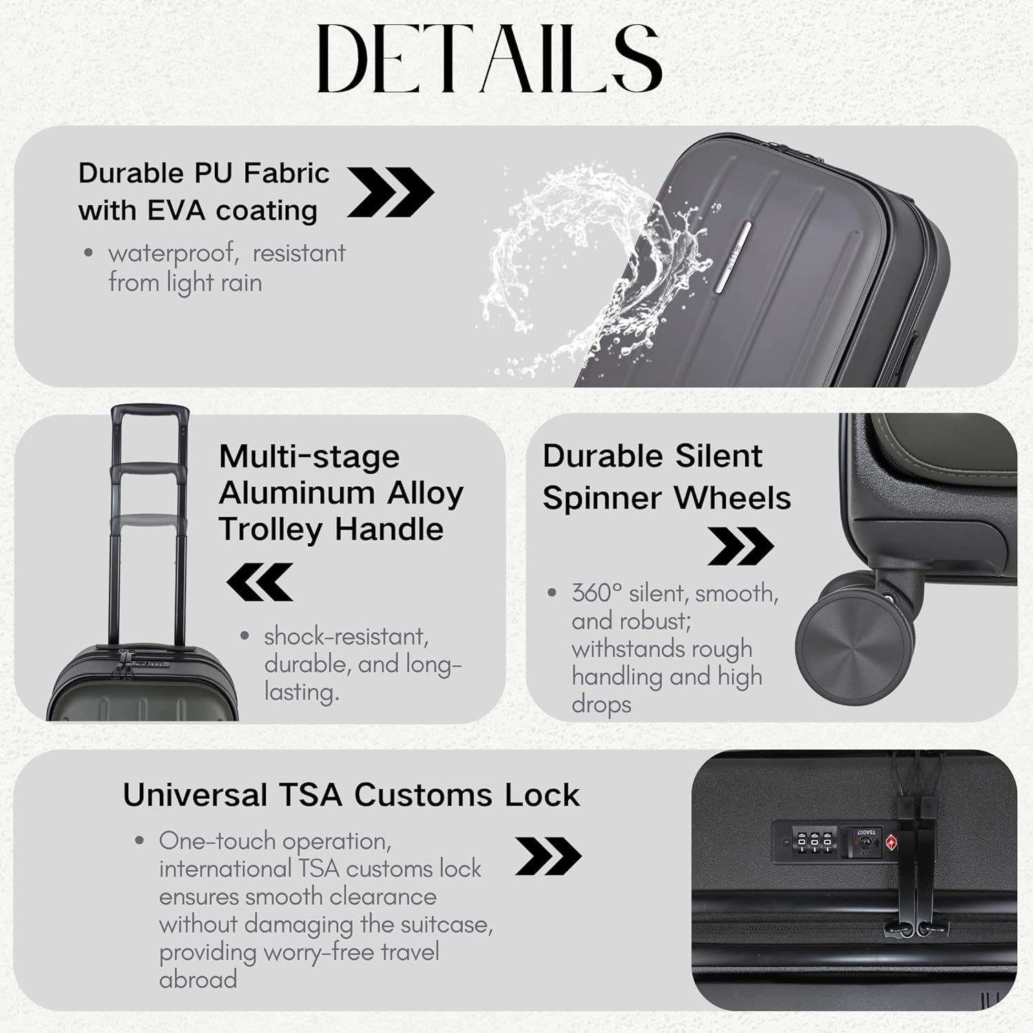 Thumbnail 5 de JLY Premium Cabin Suitcase 33L