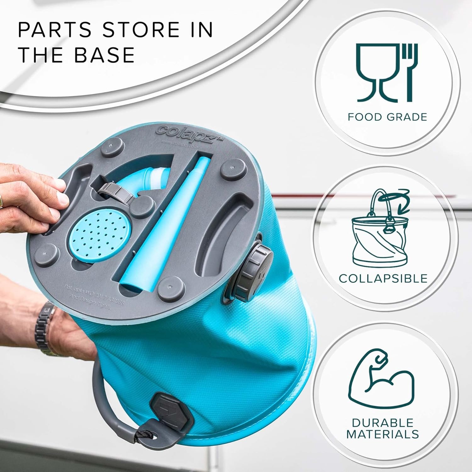 Thumbnail 4 de Colapz 7L Premium Collapsible Outdoor Watering Can (Converts to 9L Bucket) – BPA Free, UK