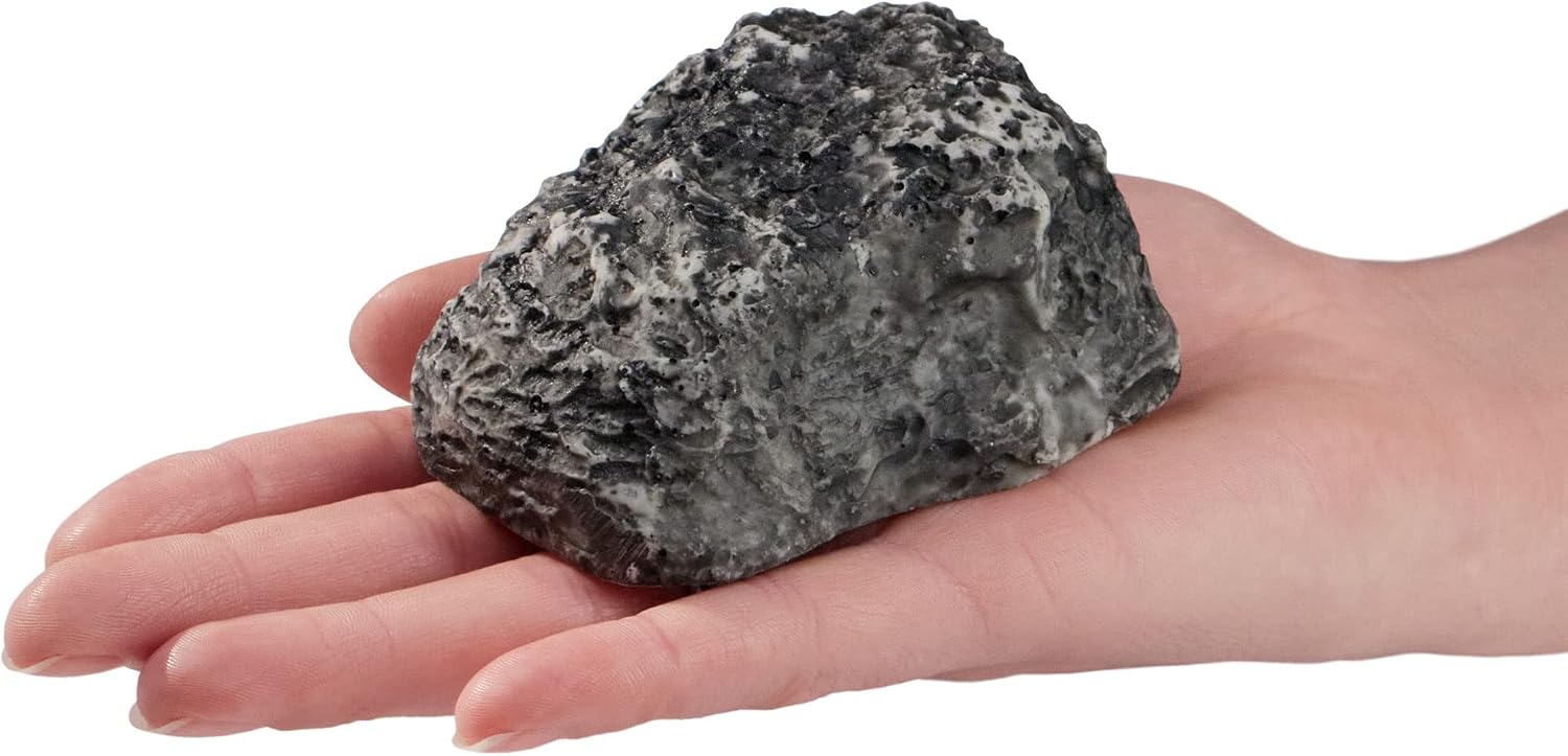 Detalle de com-four 2 chiavi "Little Rock" – pietra artificiale con scomparto segreto per geocaching