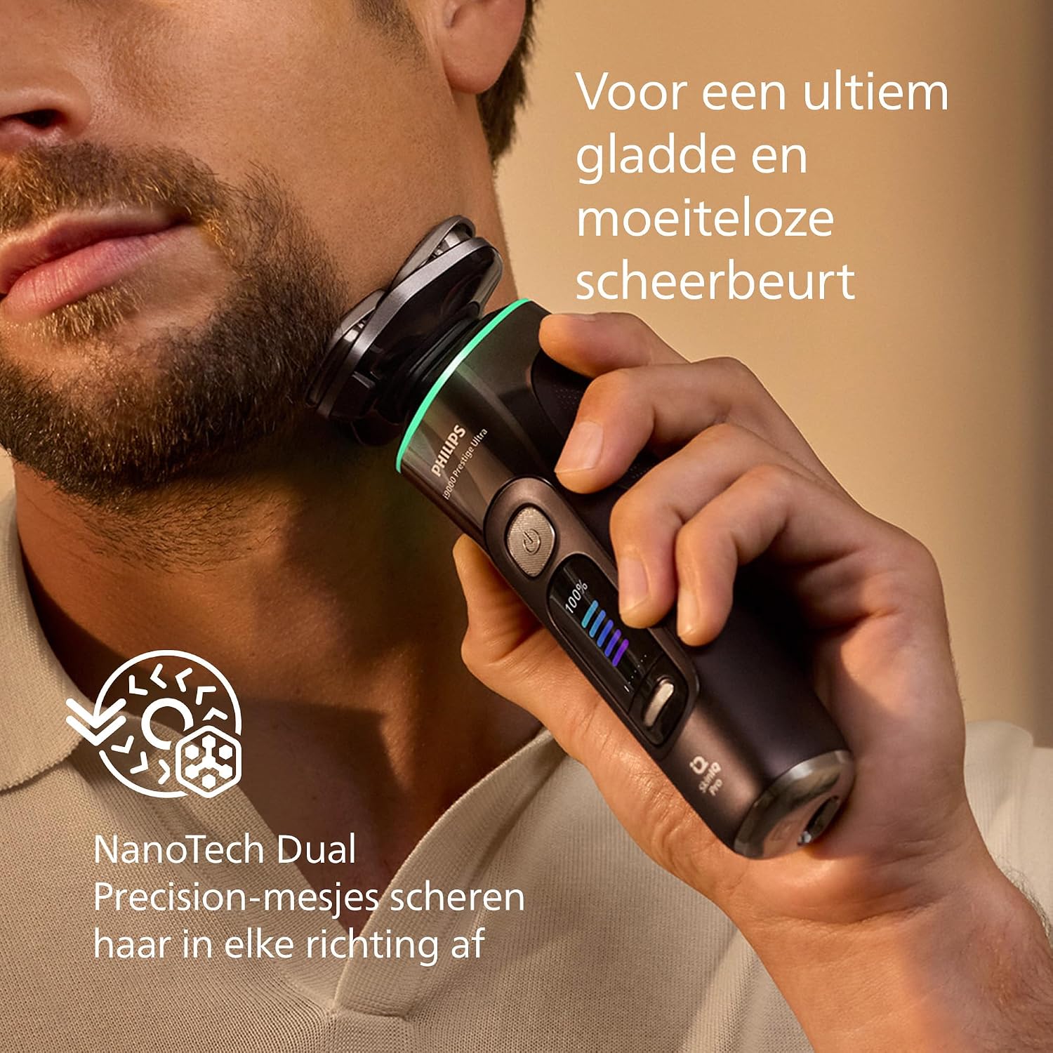 Detalle 1 de Philips i9000 Prestige Ultra XP9405/31 nat- en droogscheerapparaat met 5 standen