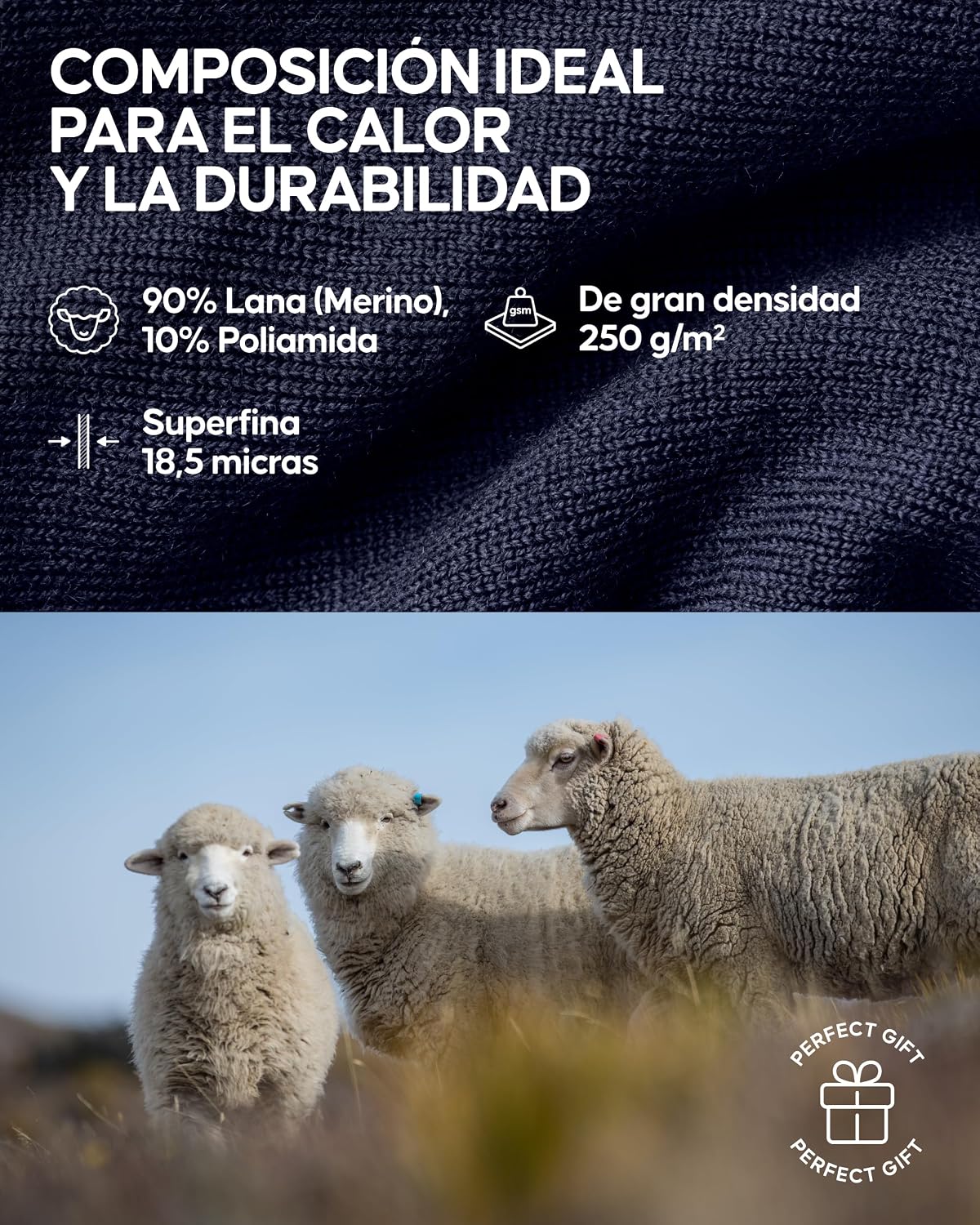 Thumbnail 4 de DANISH ENDURANCE Camiseta térmica lana merino 250 g/m²